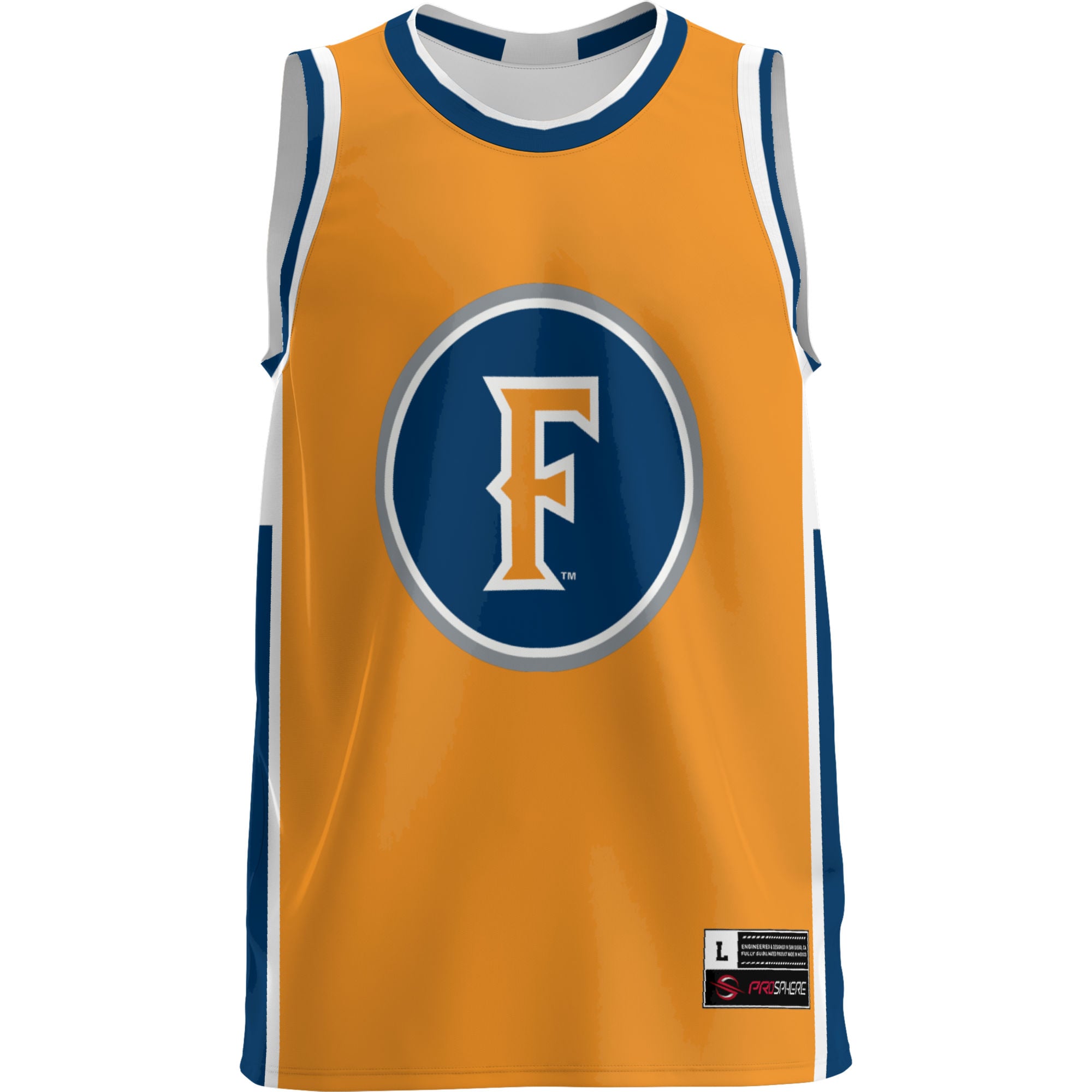 Cal State Fullerton Titans Lightweight Basketball Jersey Navy - front view