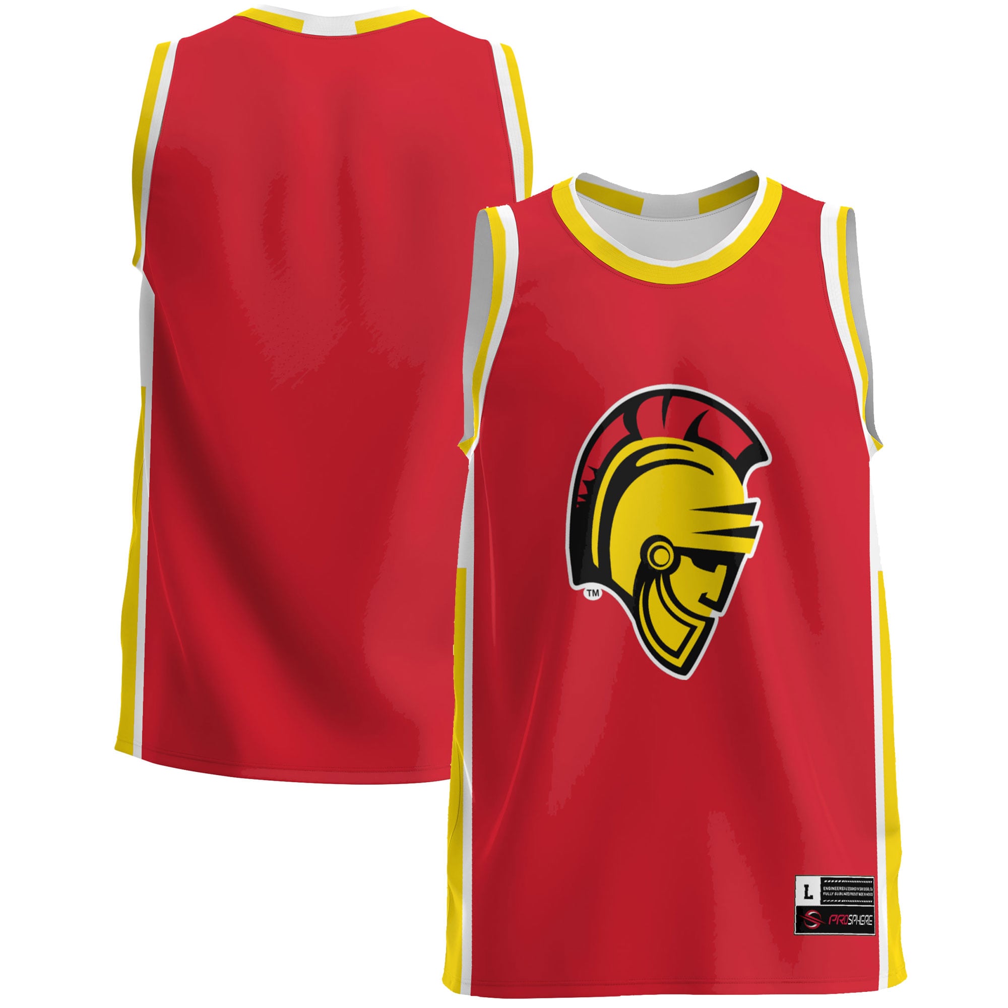 Cal State Stanislaus Warriors Lightweight Basketball Jersey Red - front and back view