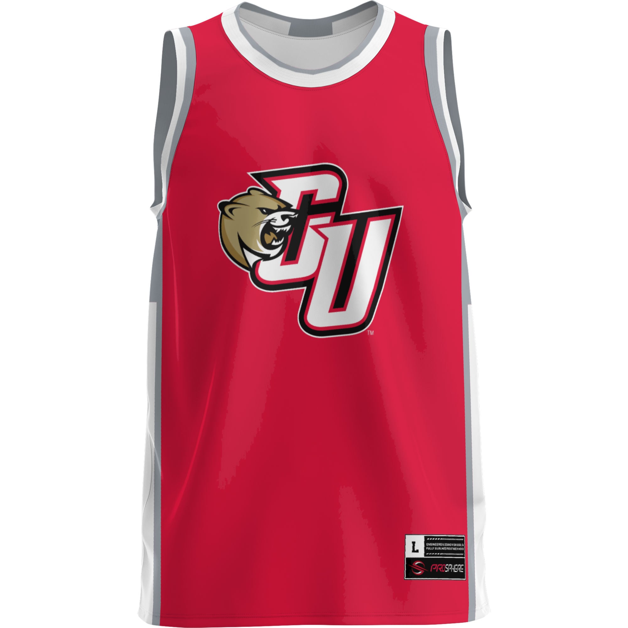 Caldwell Cougars Lightweight Basketball Jersey Red - front view