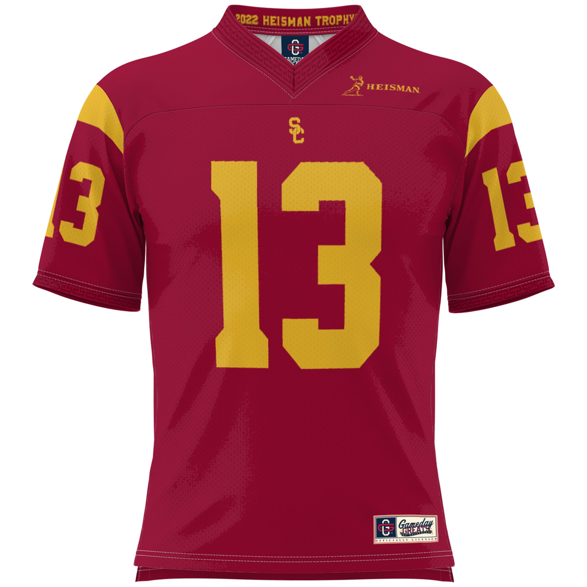 Caleb Williams USC Trojans Lightweight Heisman Memorial Jersey Cardinal - front view