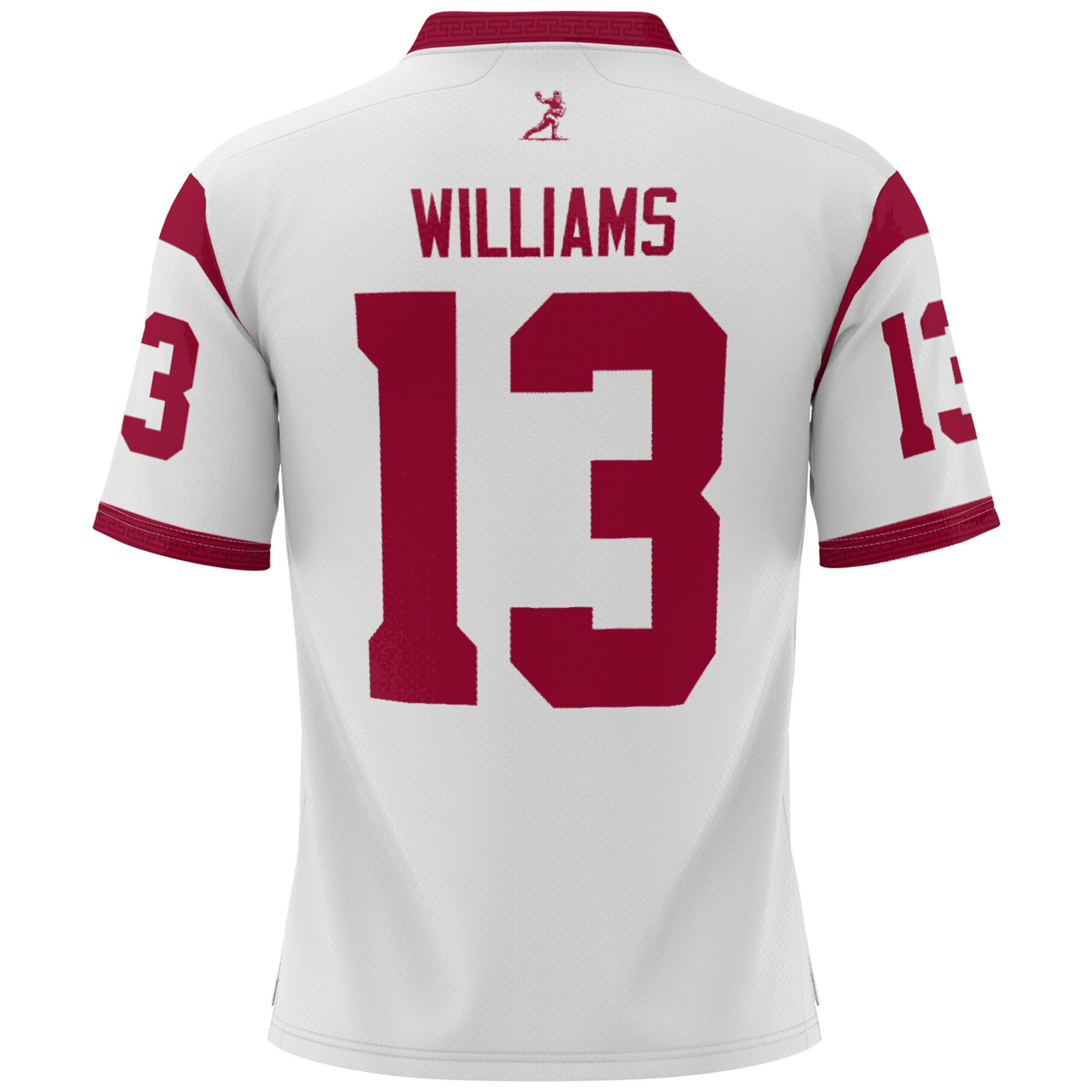 Caleb Williams USC Trojans Lightweight Heisman Memorial Jersey White - back view