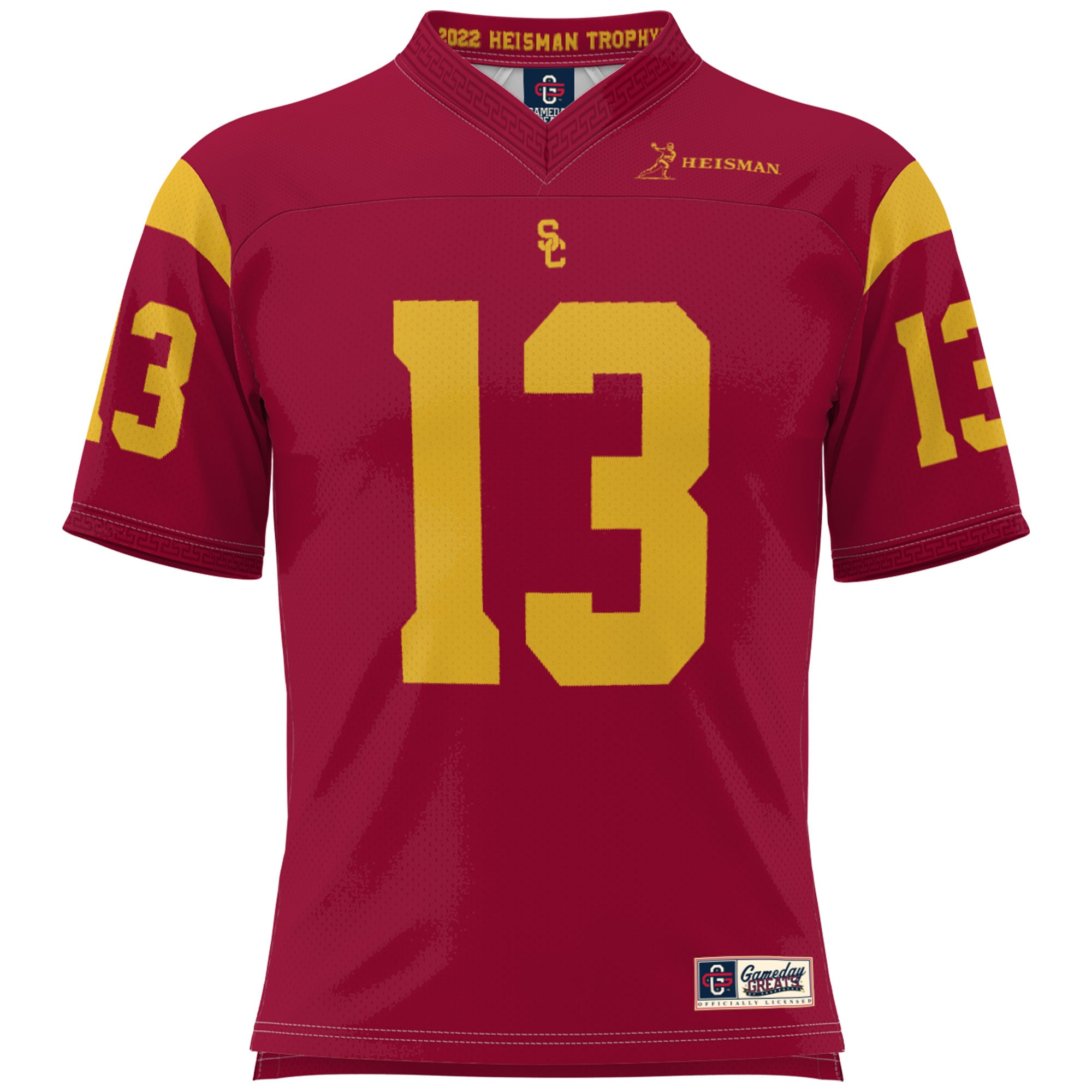 Caleb Williams USC Trojans Youth Heisman Memorial Jersey Lightweight- Cardinal - front view
