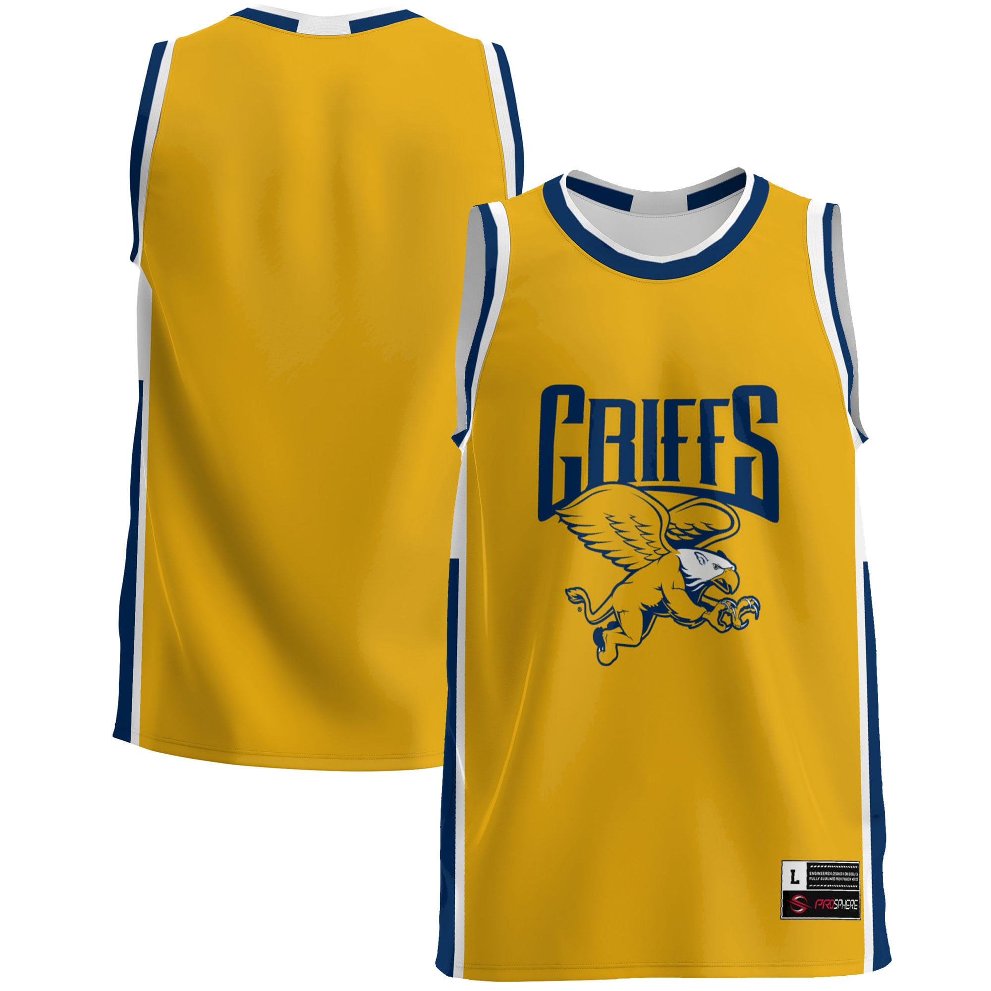 Canisius College Golden Griffins Lightweight Basketball Jersey Blue - front and back view