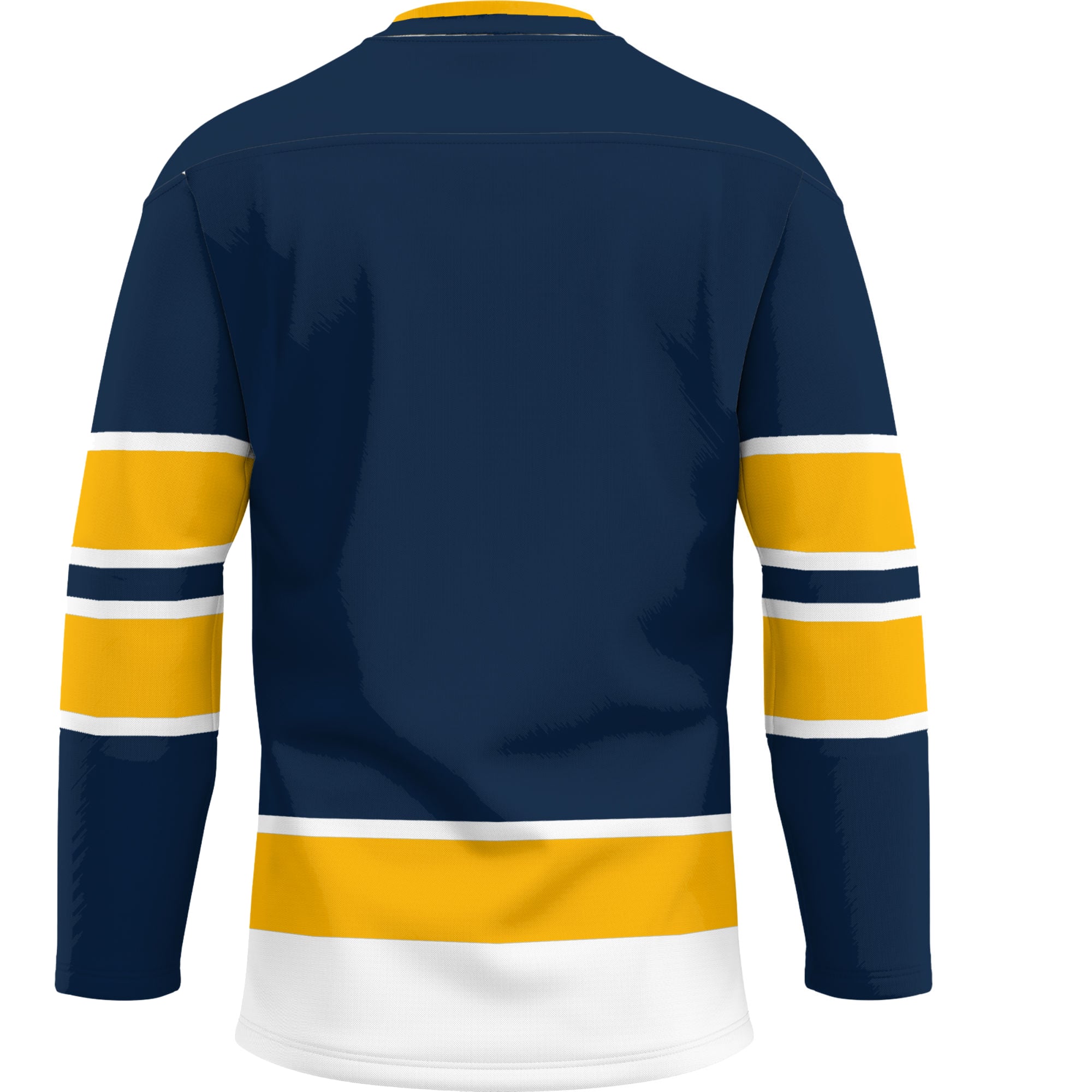 Central Alabama Community College Trojans Youth Hockey Jersey Navy - back view
