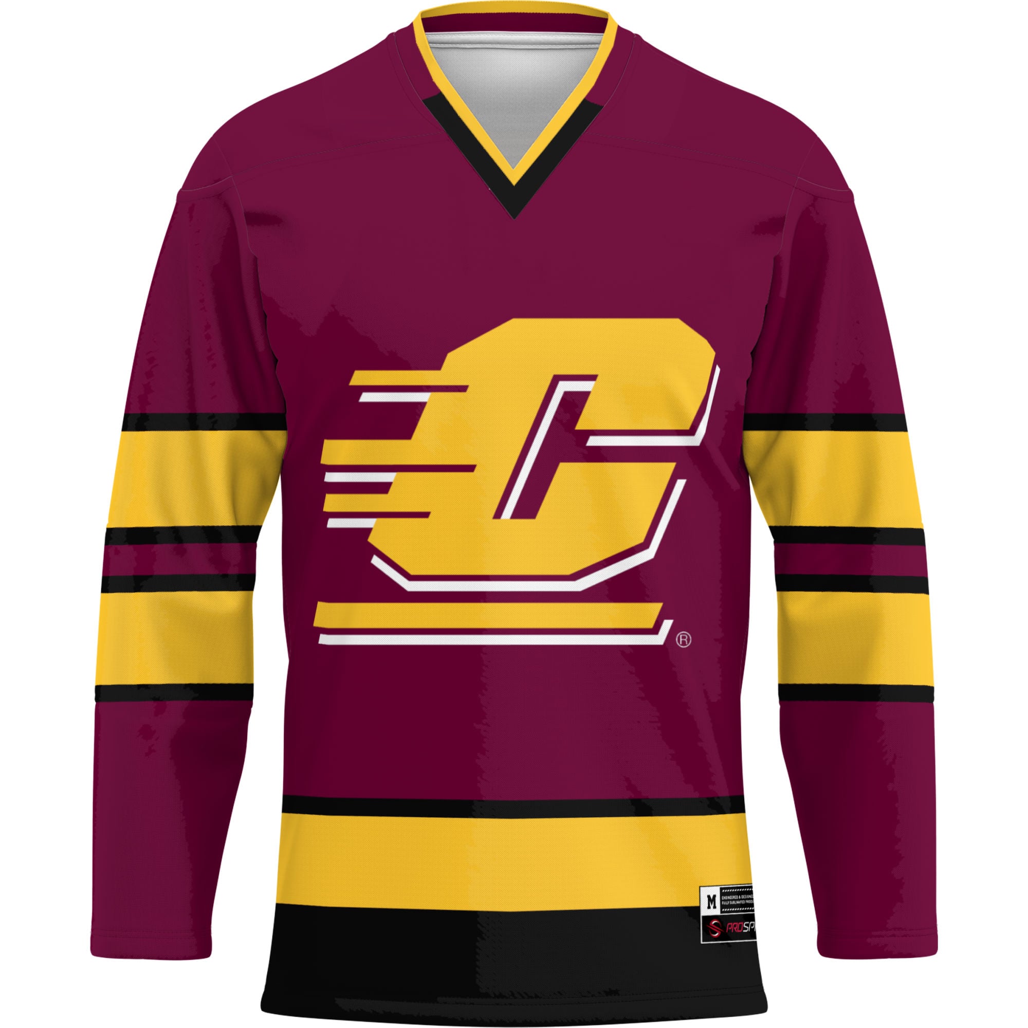 Central Michigan Chippewas Hockey Jersey Maroon - front view