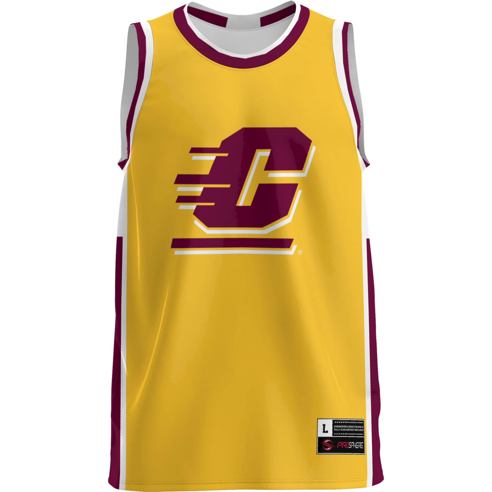 Central Michigan Chippewas Lightweight Basketball Jersey Maroon - front view