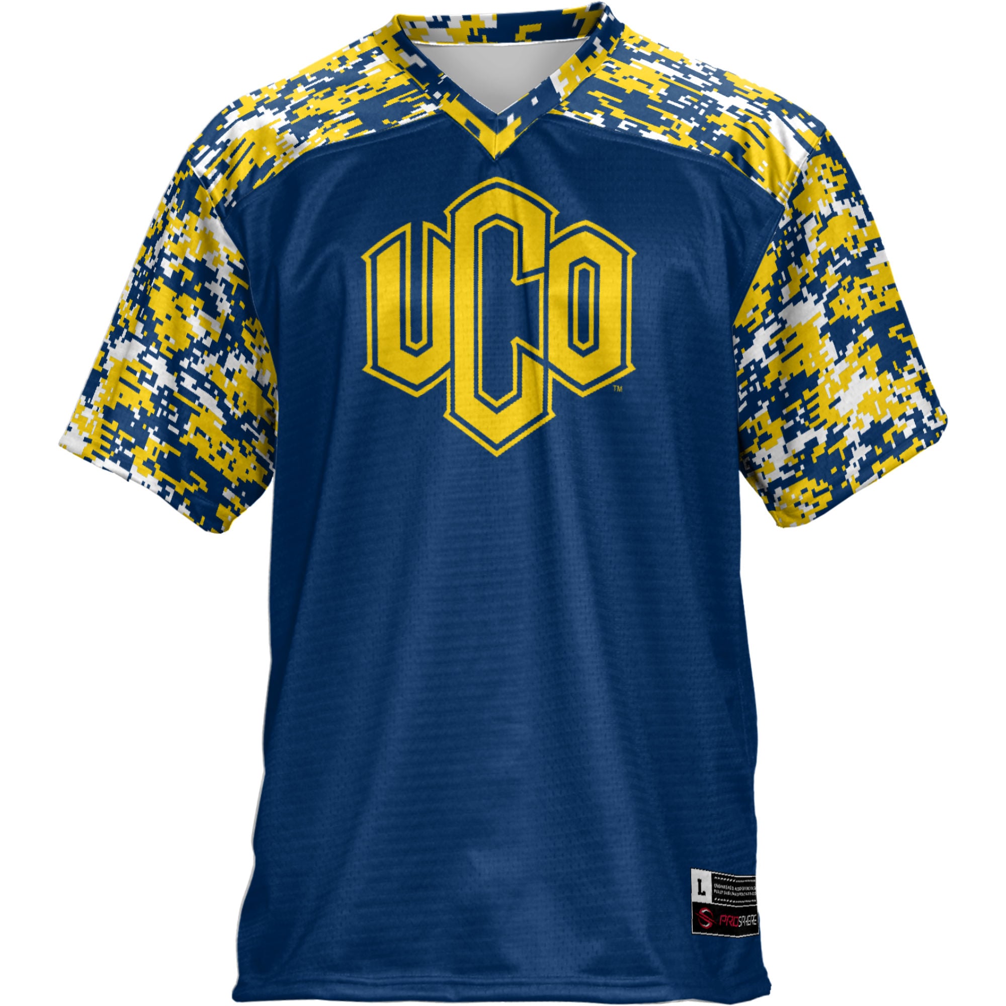 Central Oklahoma Bronchos Football Jersey Blue - front view