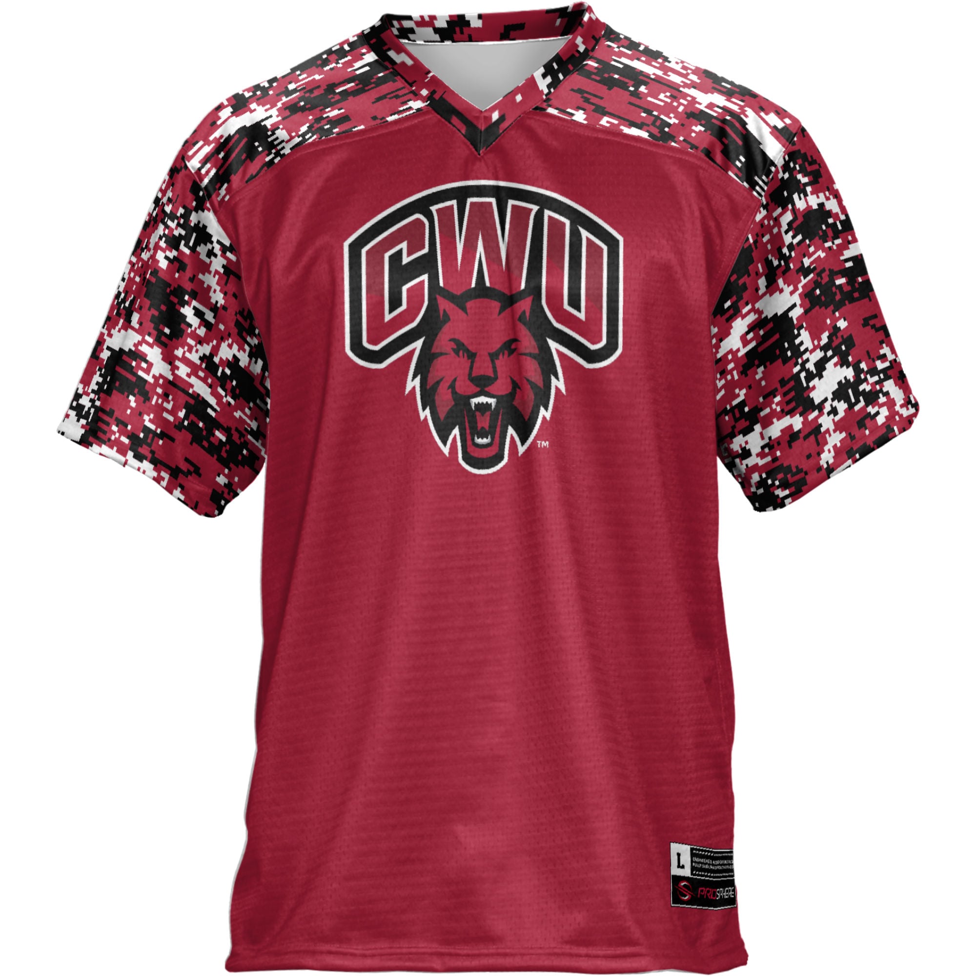 Central Washington Wildcats Football Jersey Crimson - front view
