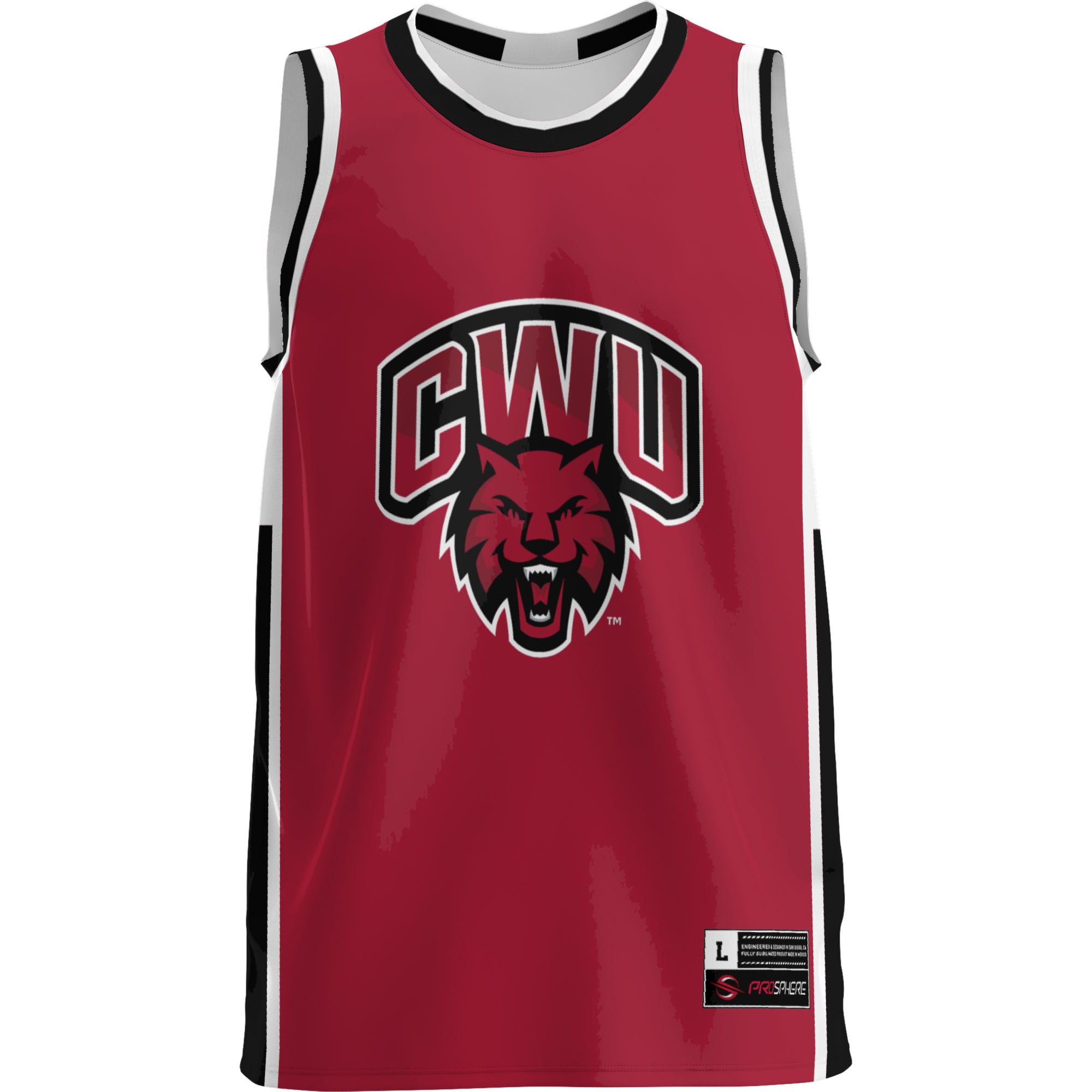 Central Washington Wildcats Lightweight Basketball Jersey Crimson - front view
