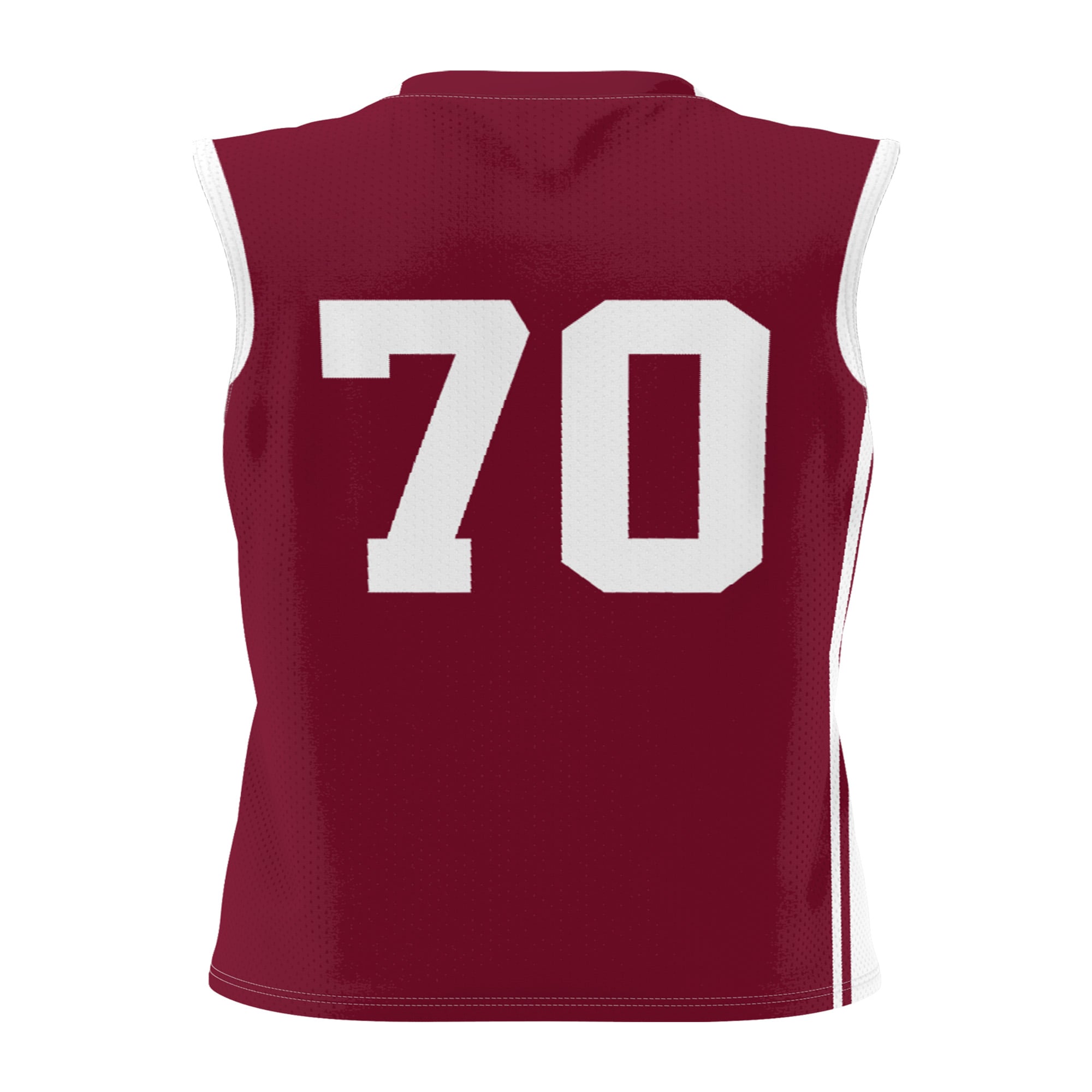 #70 Charleston Cougars Unisex Lightweight Basketball Jersey Crimson - back view