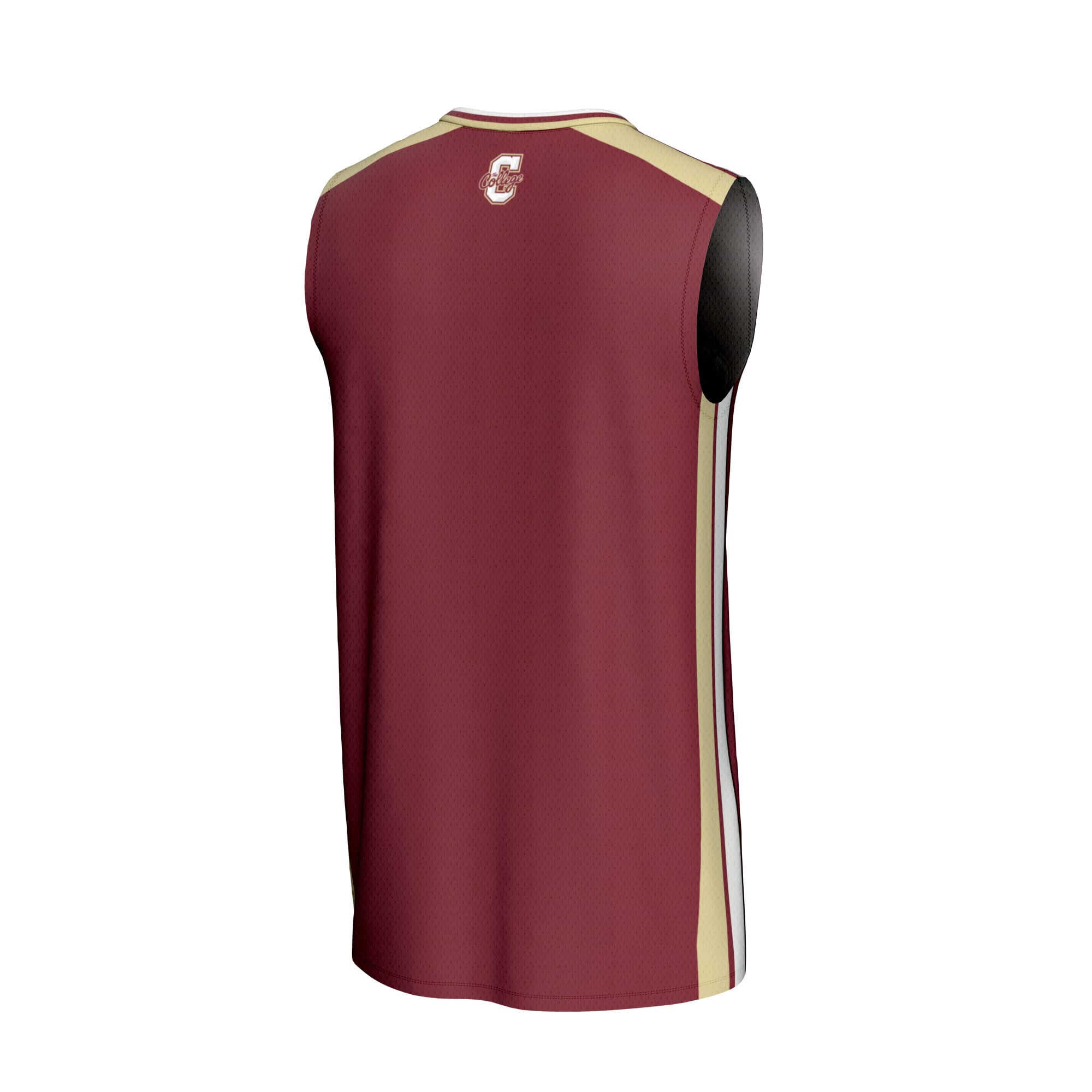Charleston Cougars Unisex Spirit Basketball Jersey Maroon - back view