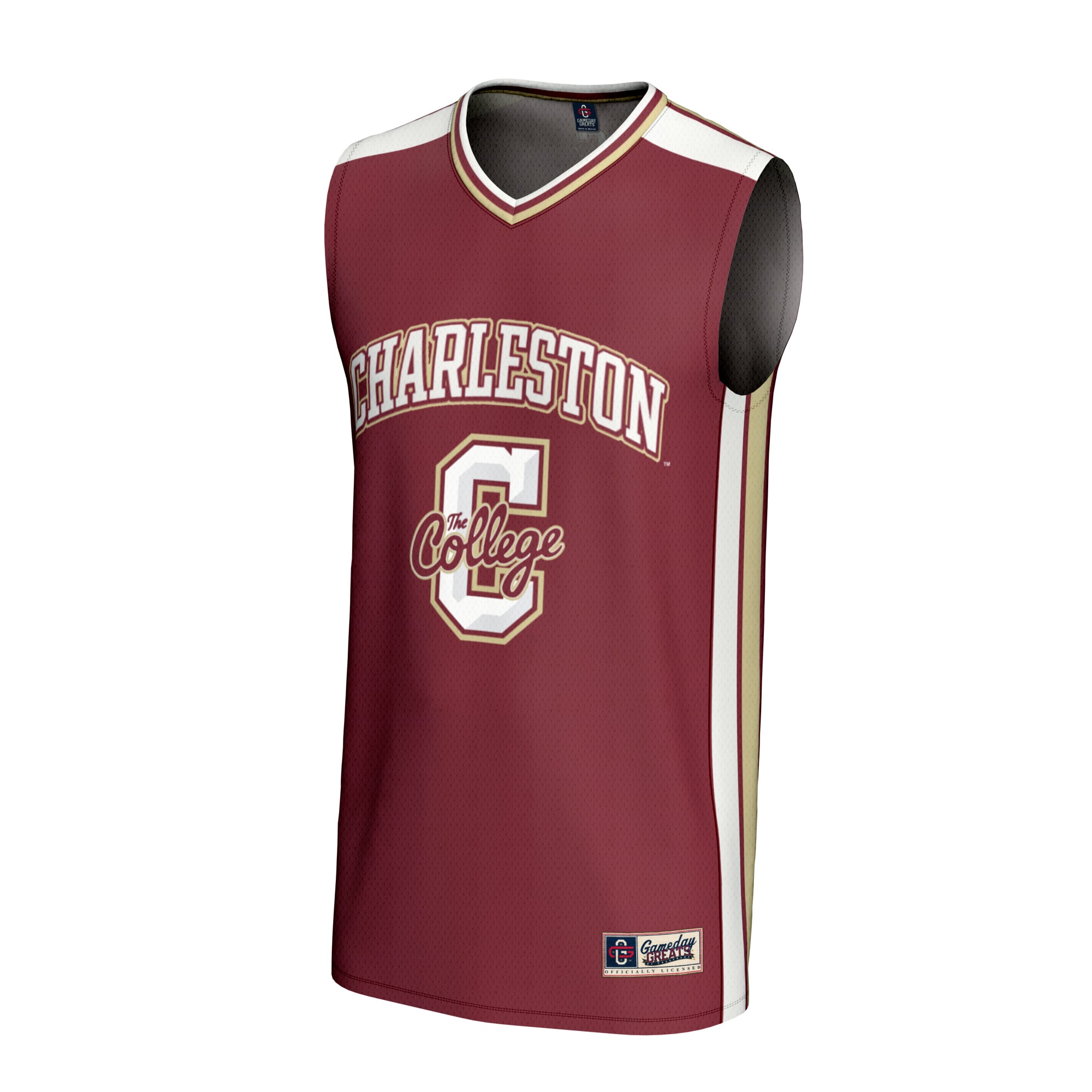 Charleston Cougars Unisex Spirit Basketball Jersey Maroon - front view