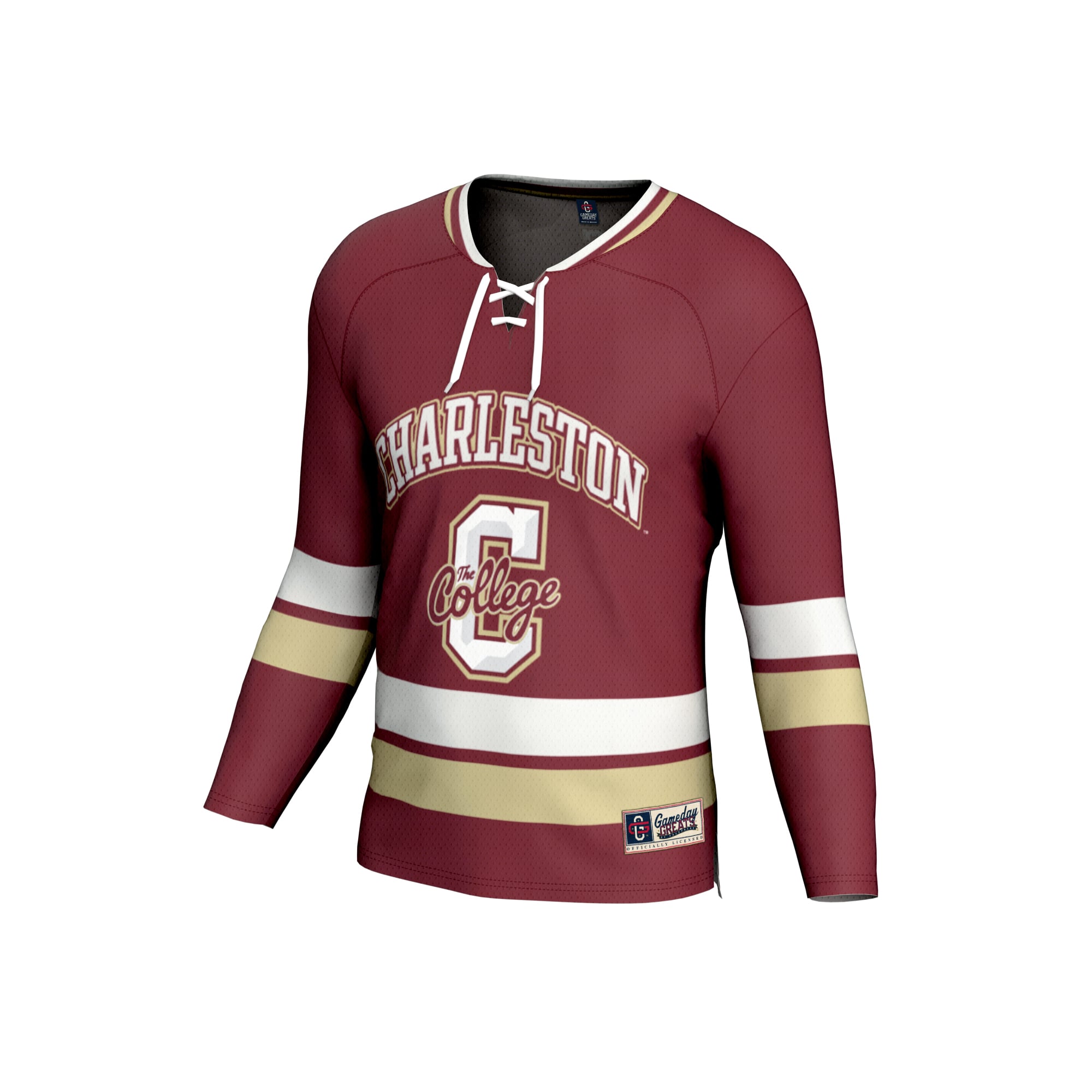 Charleston Cougars Unisex Spirit Hockey Jersey Maroon - front view