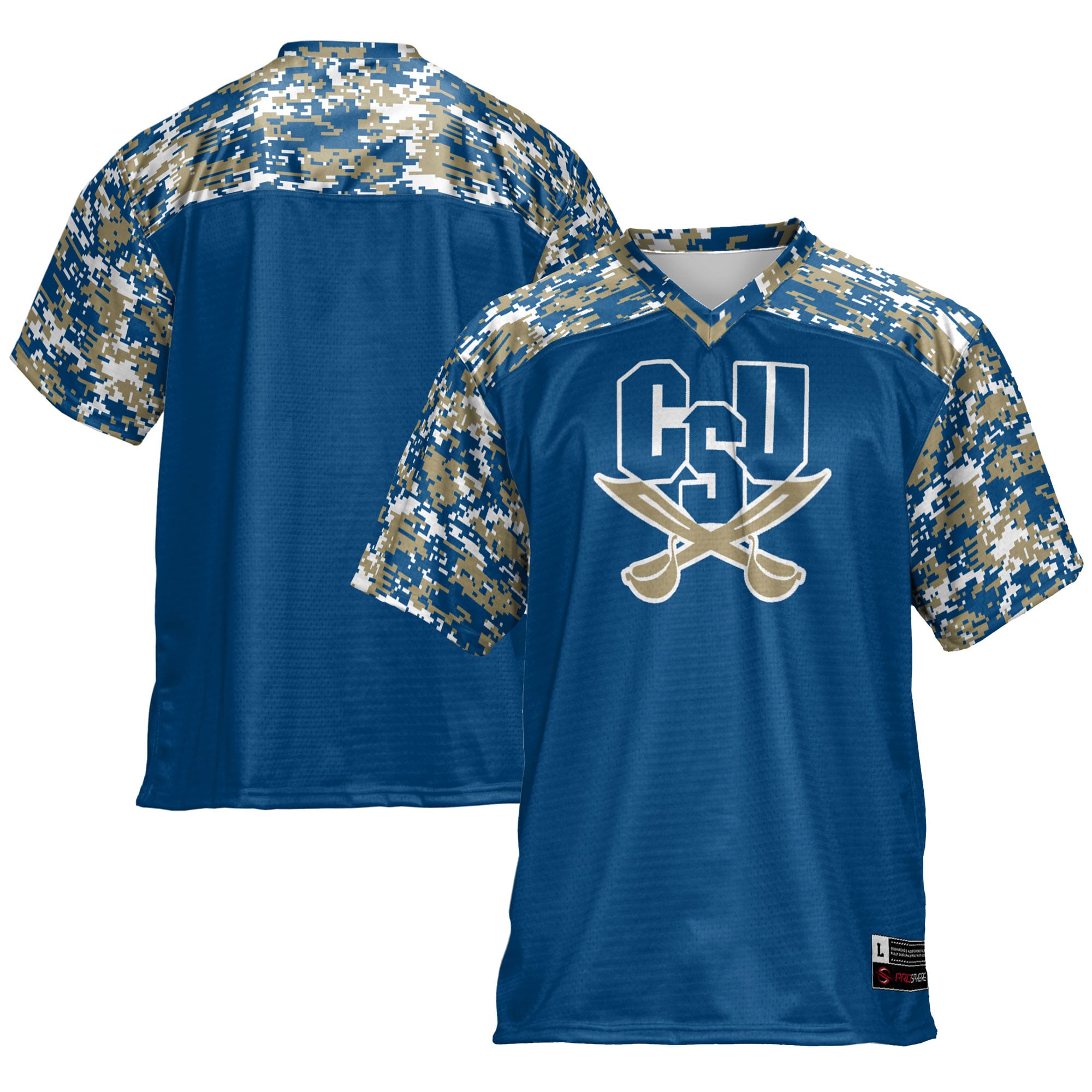 Charleston Southern Buccaneers Football Jersey Blue - front and back view