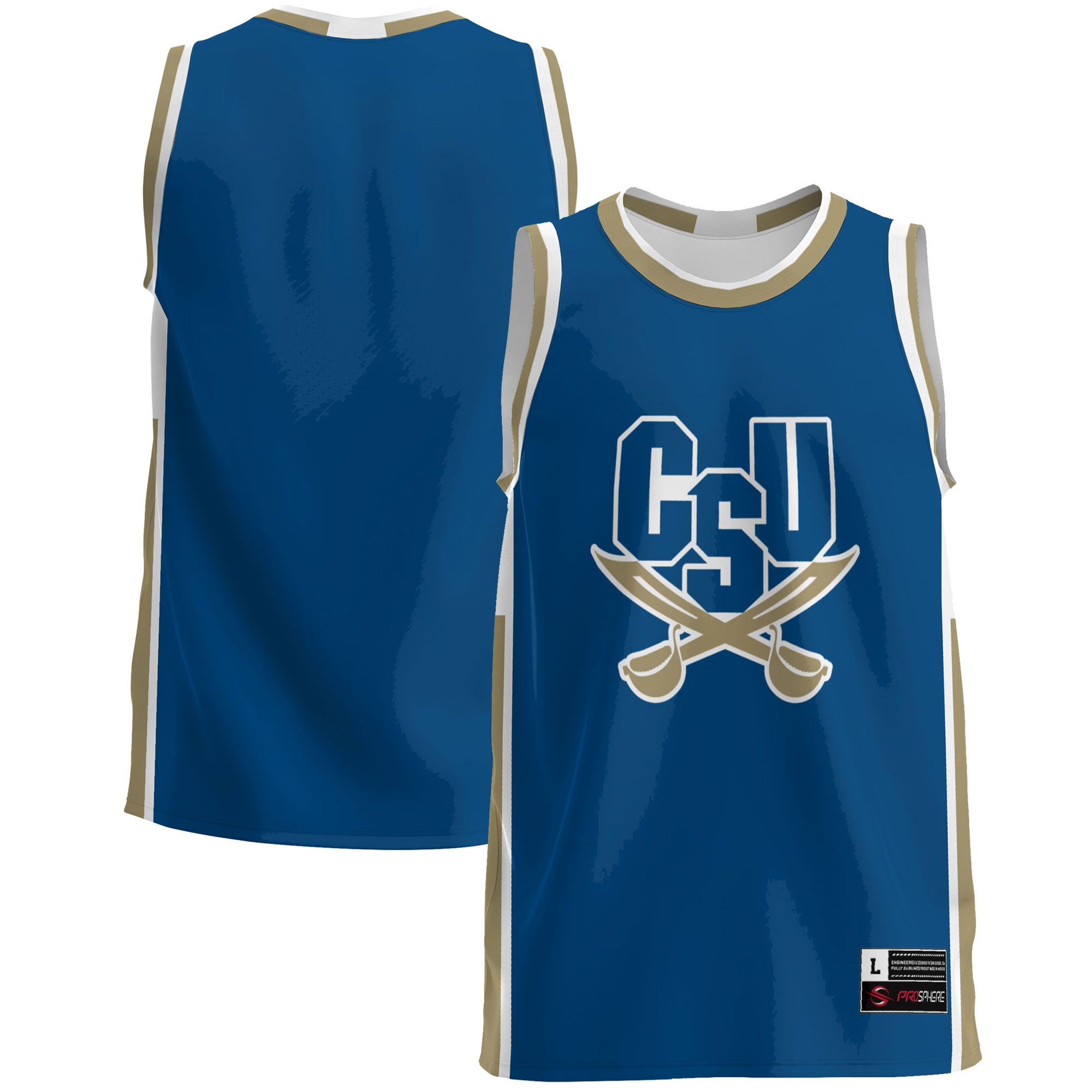 Charleston Southern Buccaneers Lightweight Basketball Jersey Blue - front and back view