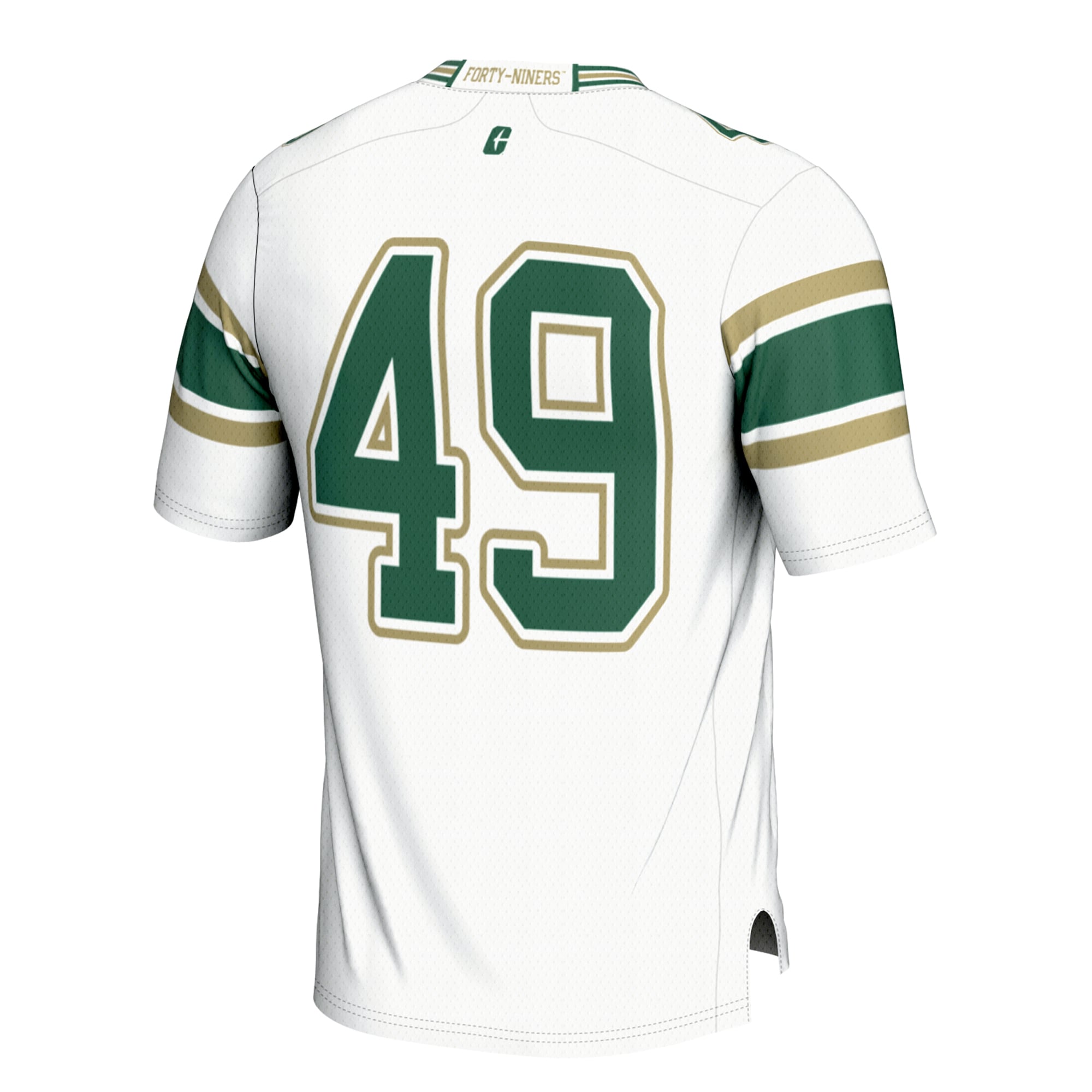 #49 Charlotte 49ers Football Jersey White - back view