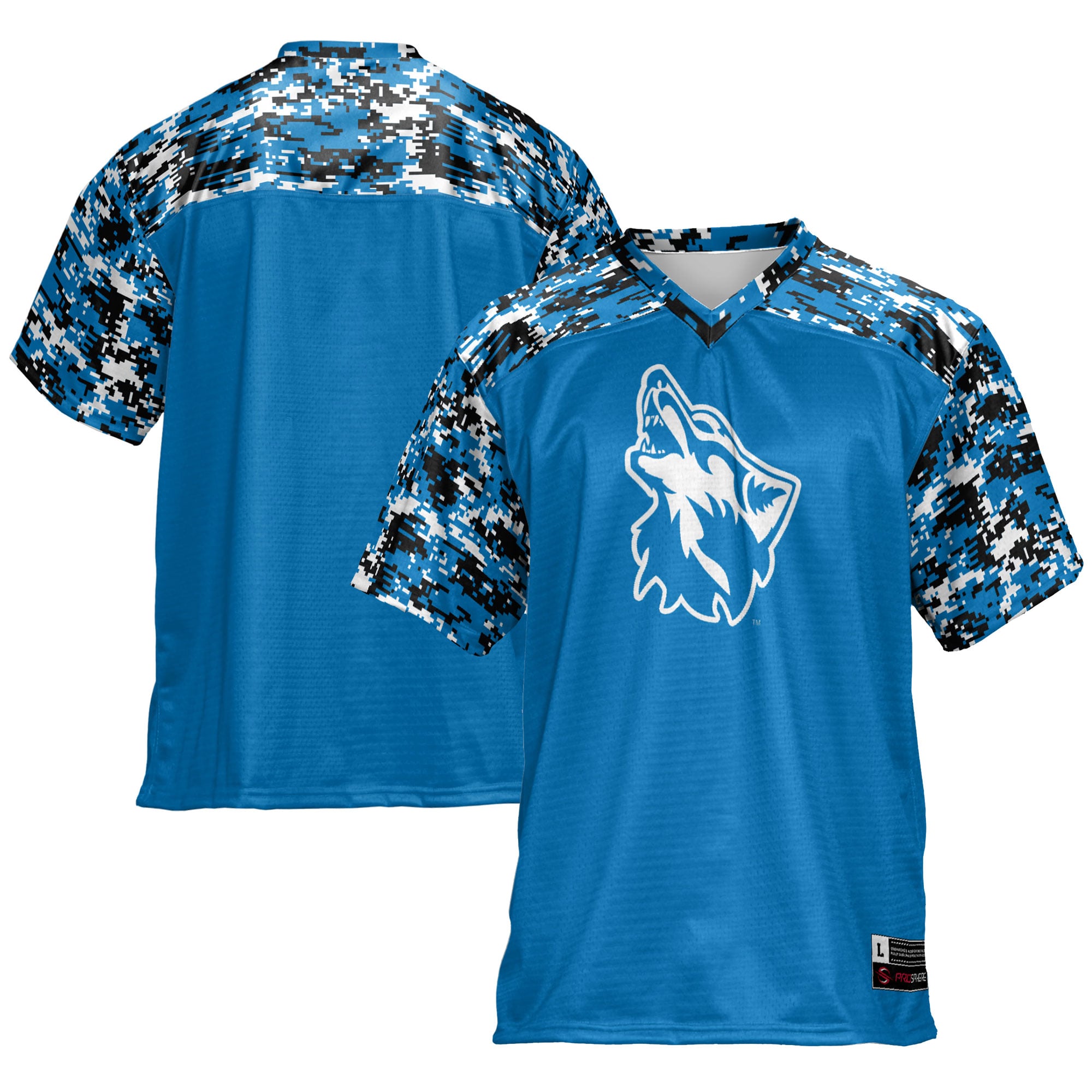Cheyney Wolves Football Jersey Blue - front and back view