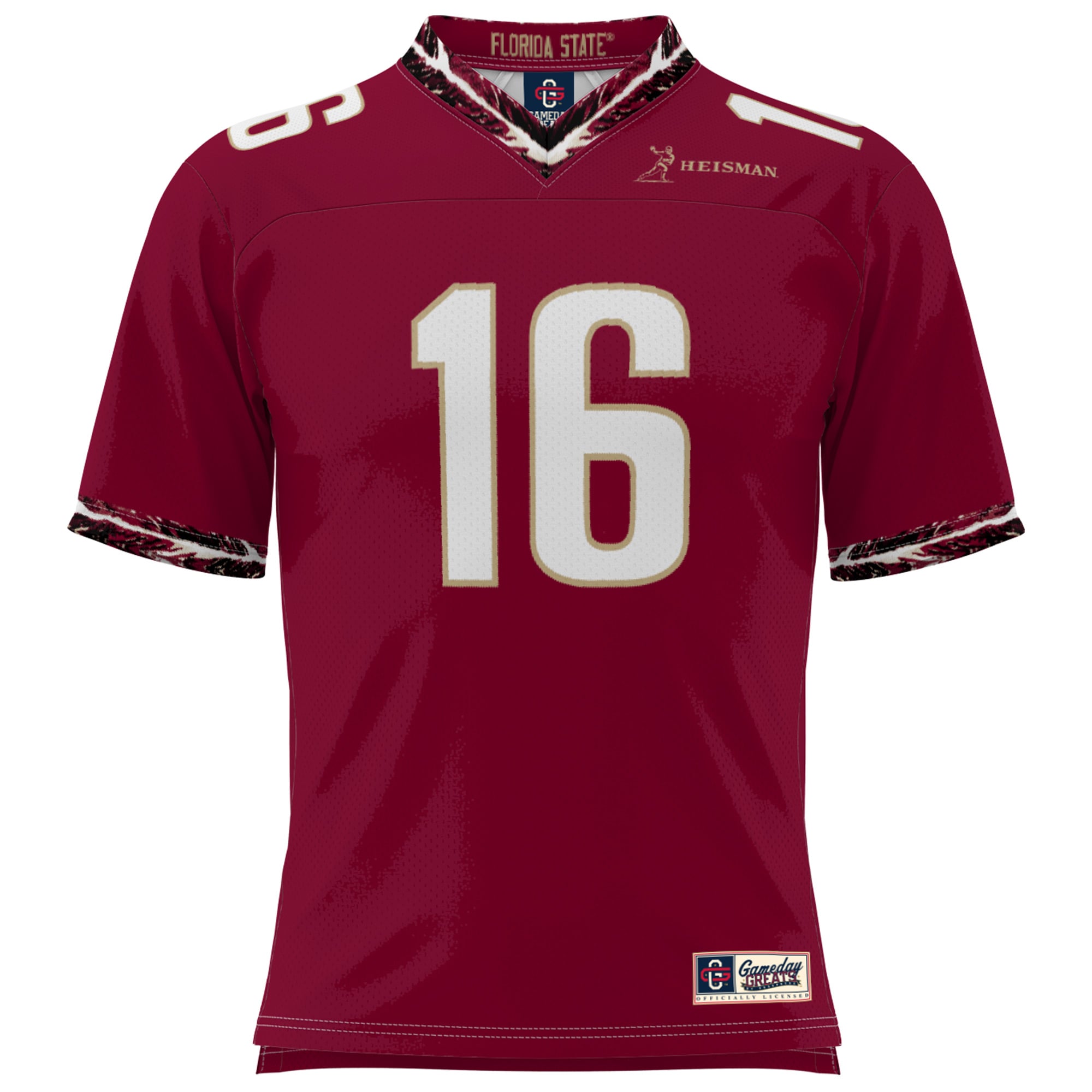 Chris Weinke Florida State Seminoles Youth Heisman Football Jersey Garnet - front view