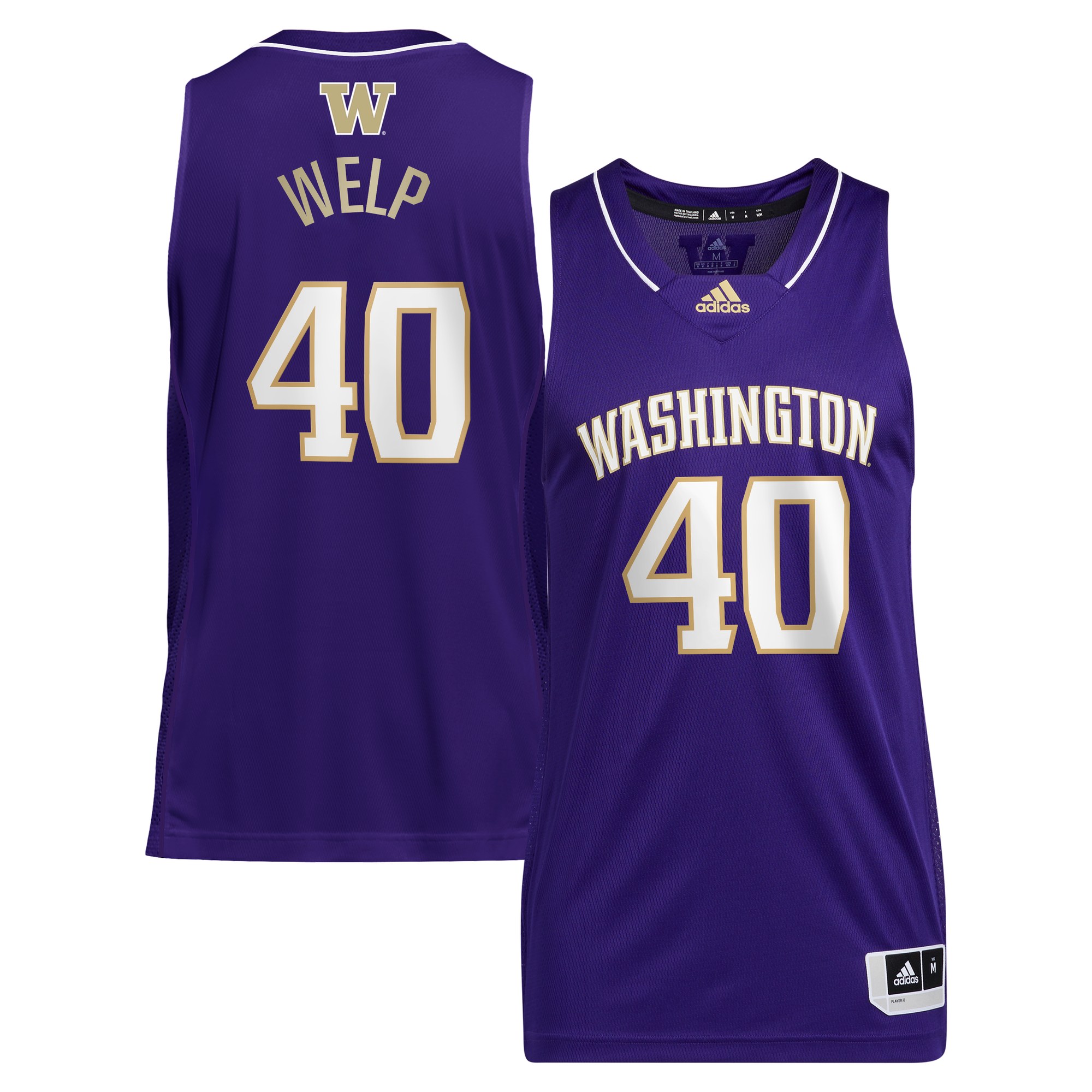 Chris Welp Washington Huskies Jersey Purple - front and back view