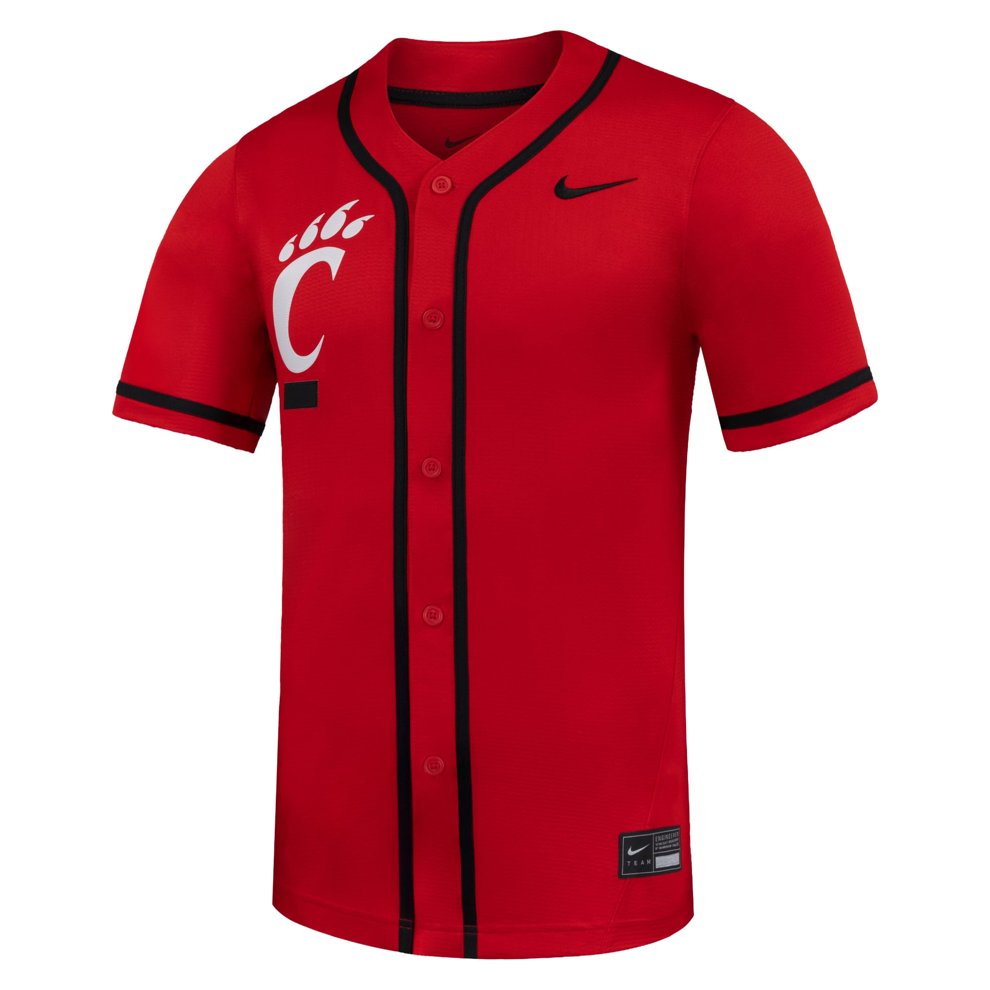 Cincinnati Bearcats Baseball Jersey Red - front view