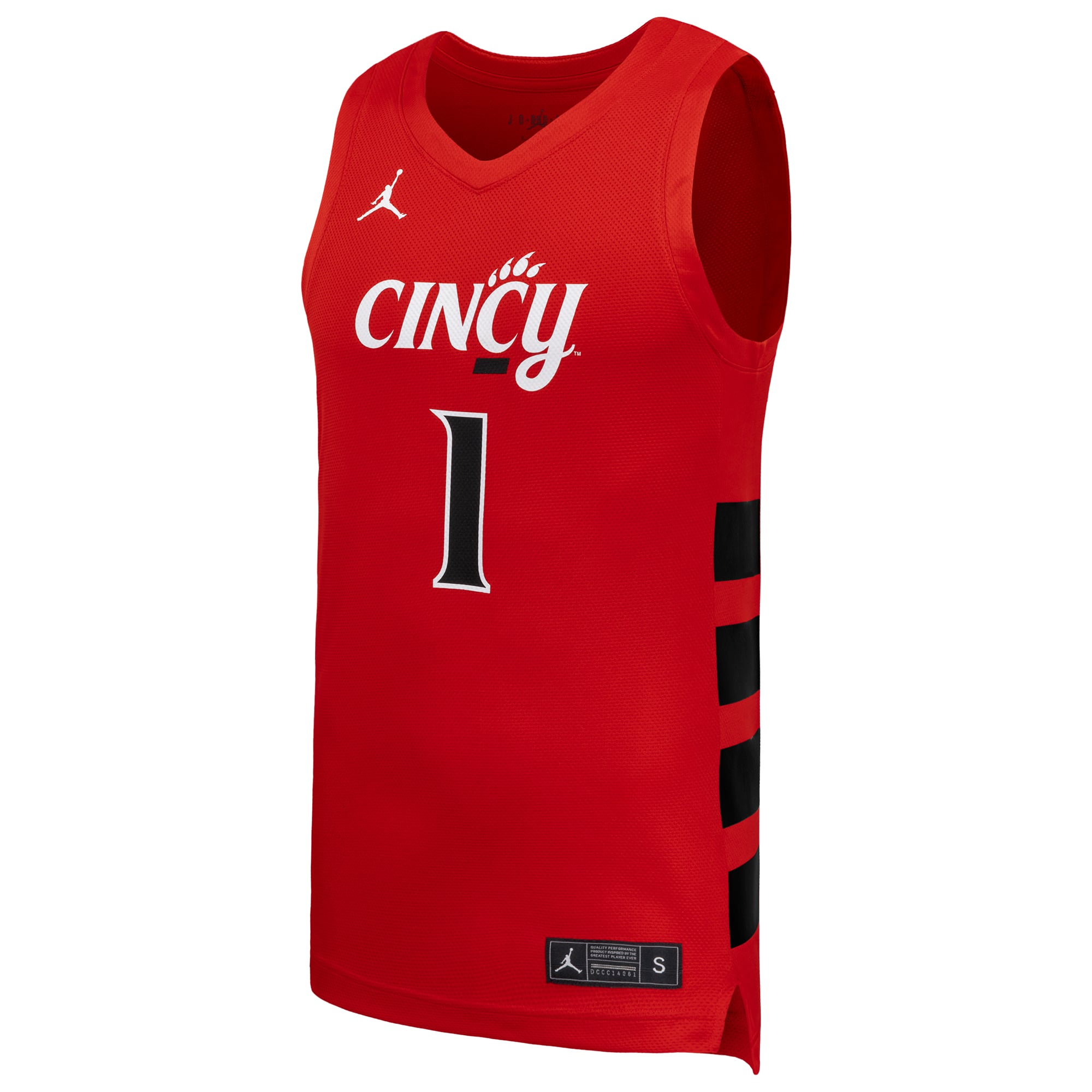 #1 Cincinnati Bearcats Basketball Jersey Red - front view