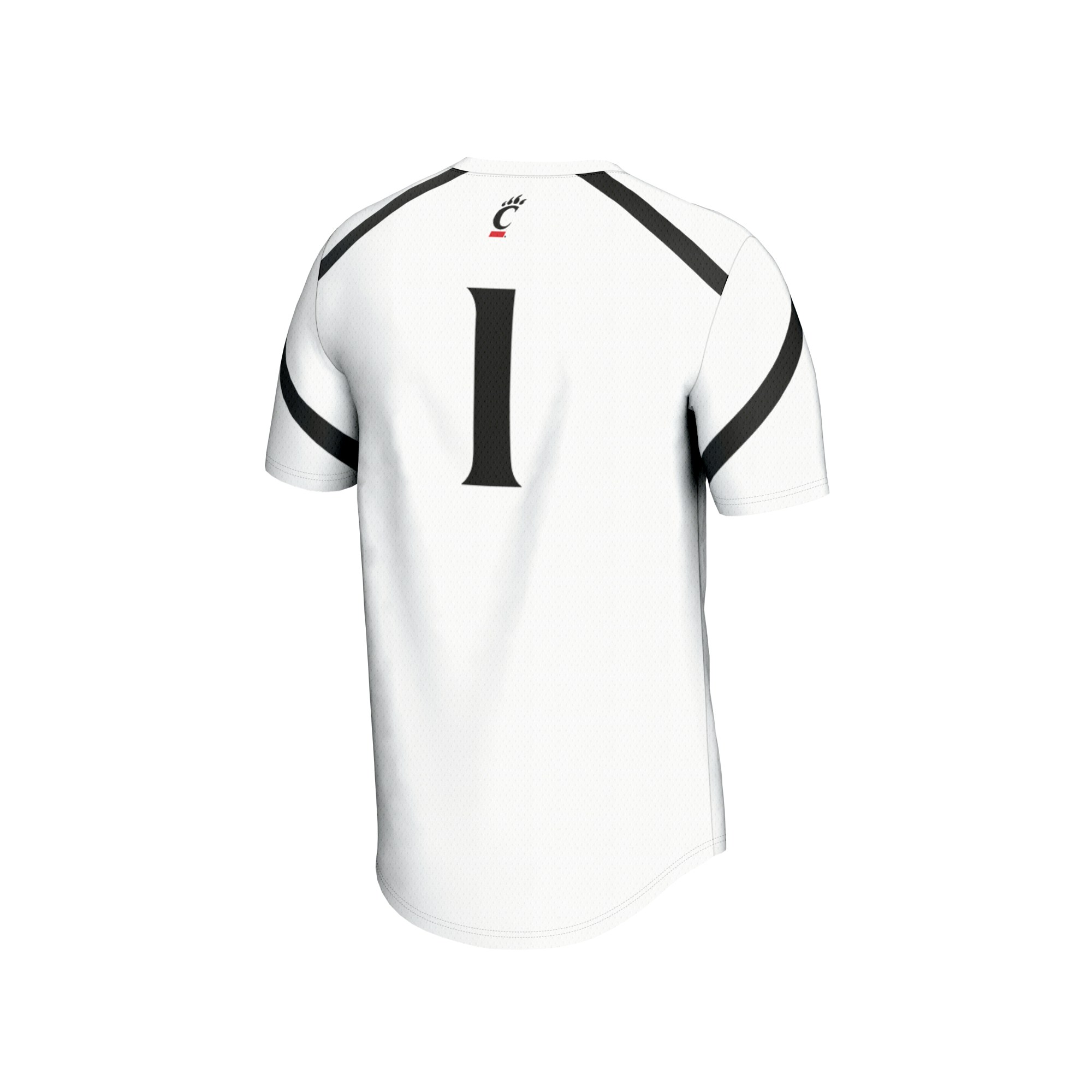#1 Cincinnati Bearcats Unisex Lacrosse Fashion Jersey White - back view