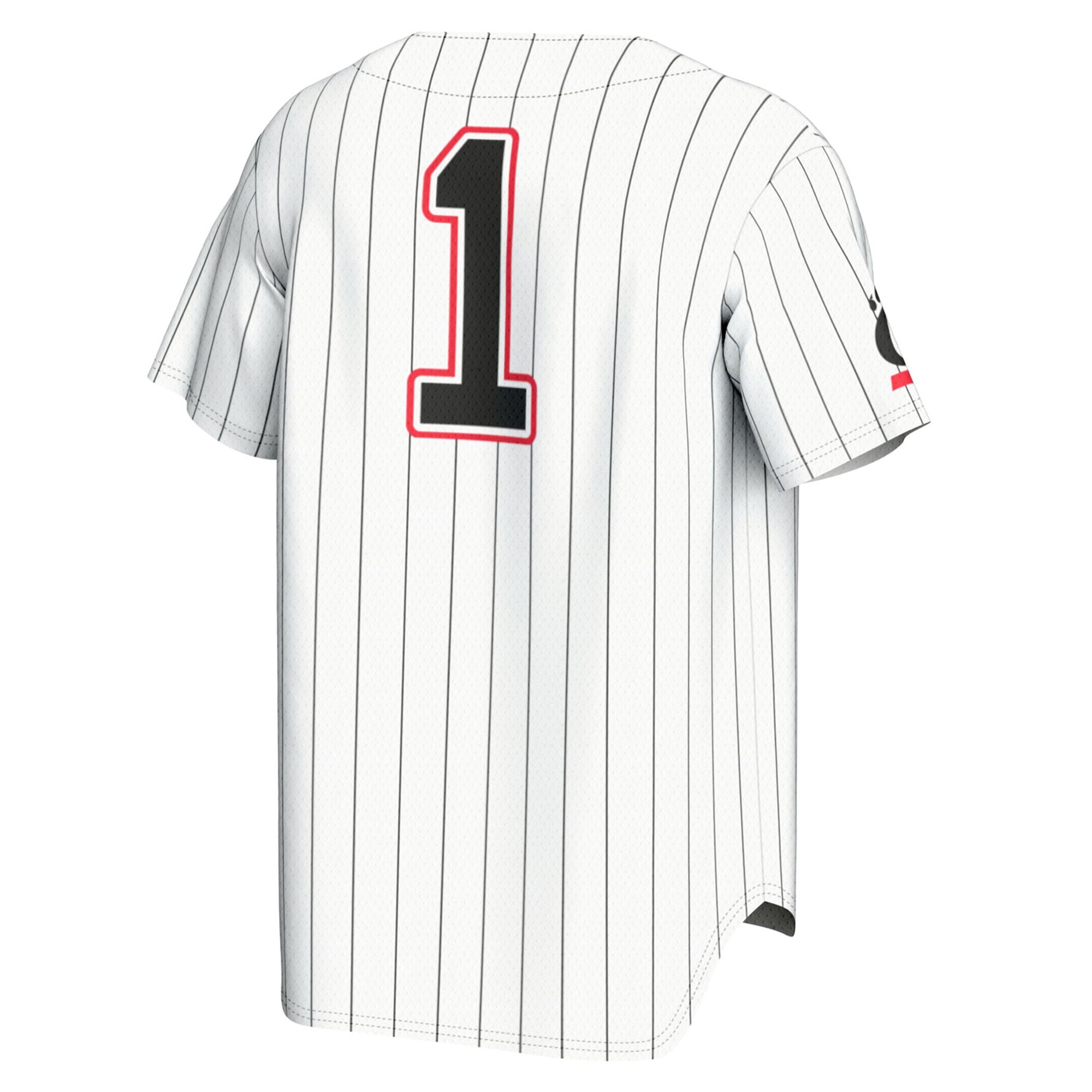 #1 Cincinnati Bearcats Unisex Lightweight Baseball Fashion Jersey White - back view