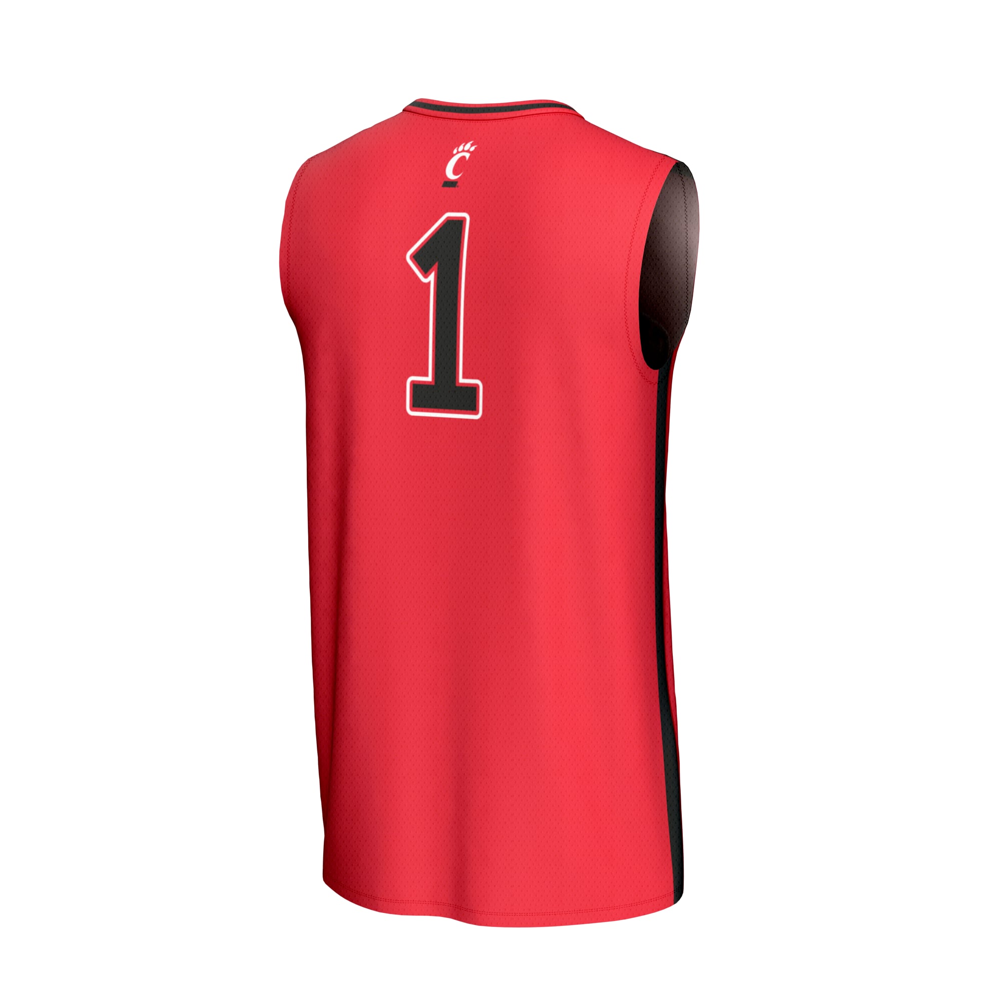 #1 Cincinnati Bearcats Unisex Lightweight Collegiate Basketball Fashion Jersey Red - back view