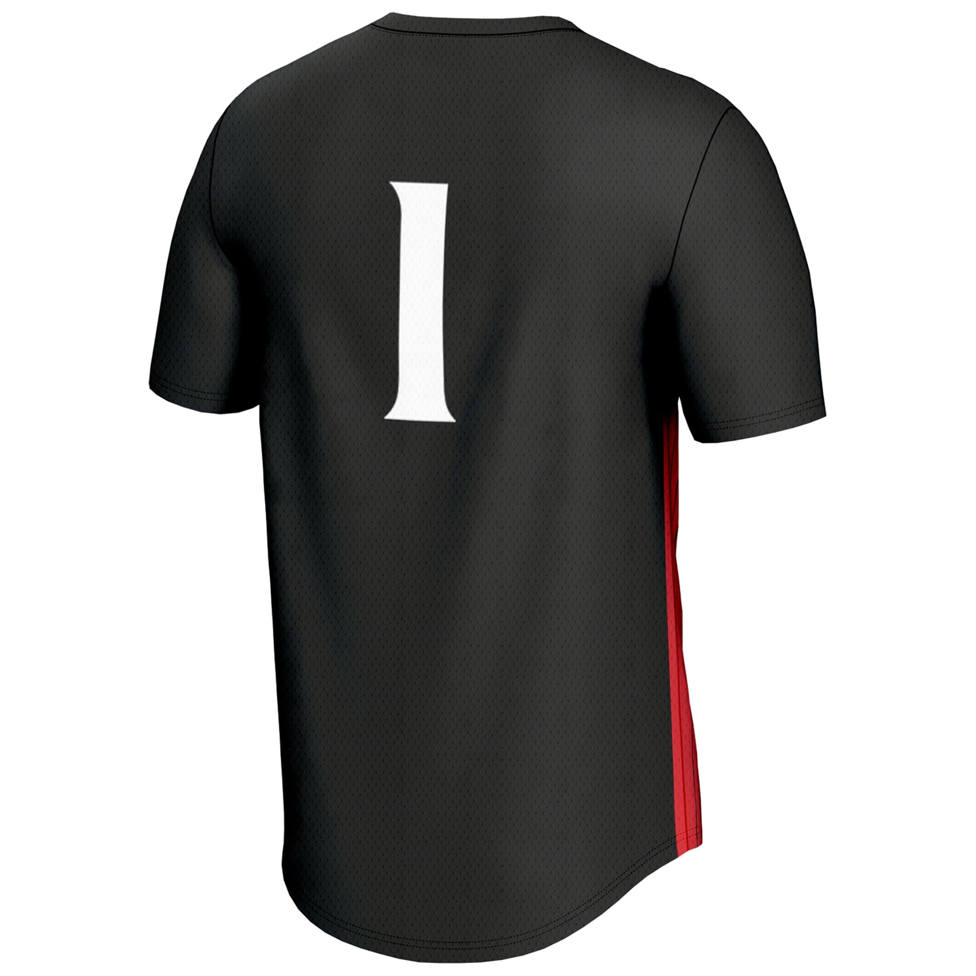 #1 Cincinnati Bearcats Unisex Lightweight Collegiate Soccer Fashion Jersey Black - back view