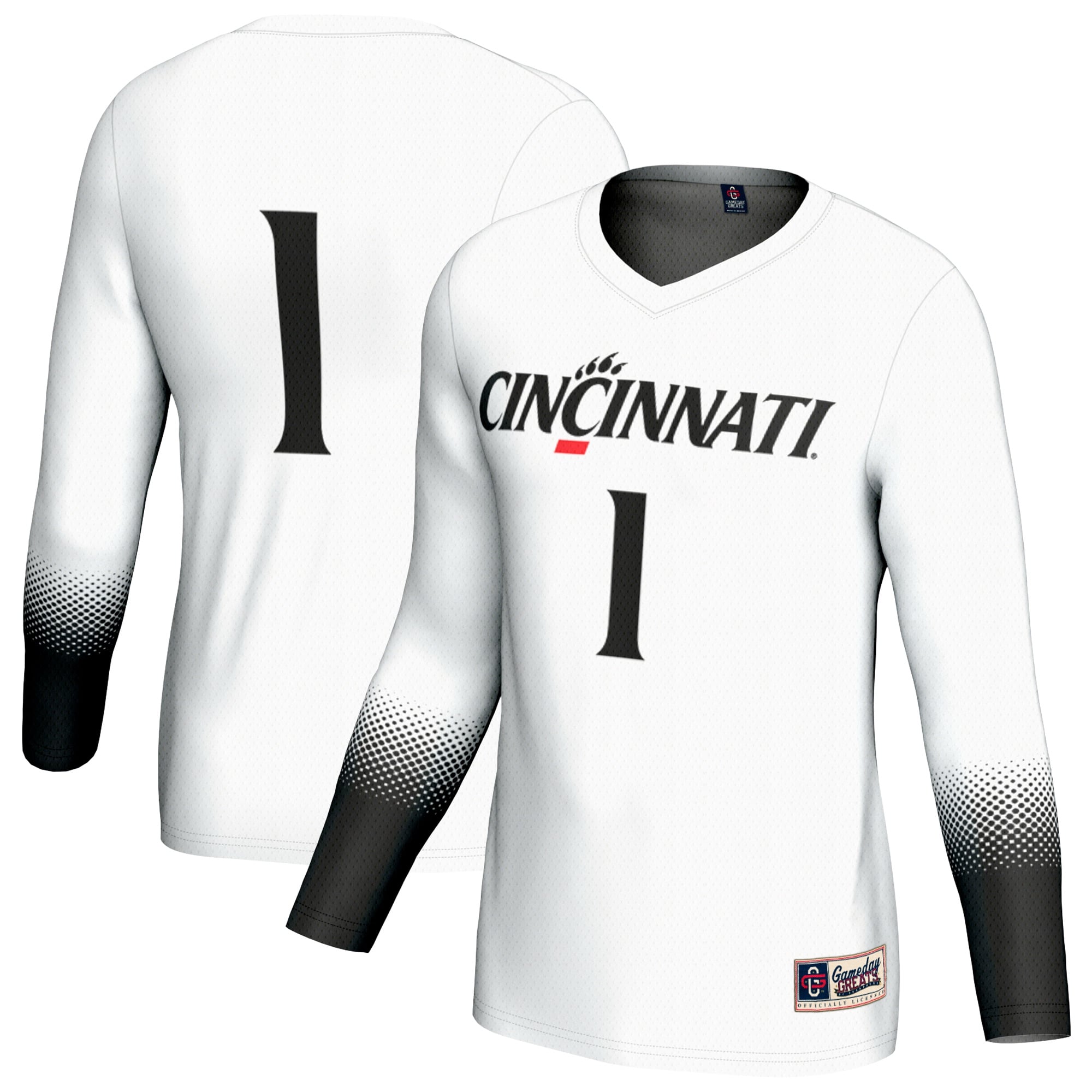 #1 Cincinnati Bearcats Unisex Lightweight Collegiate Women's Volleyball - front and back view