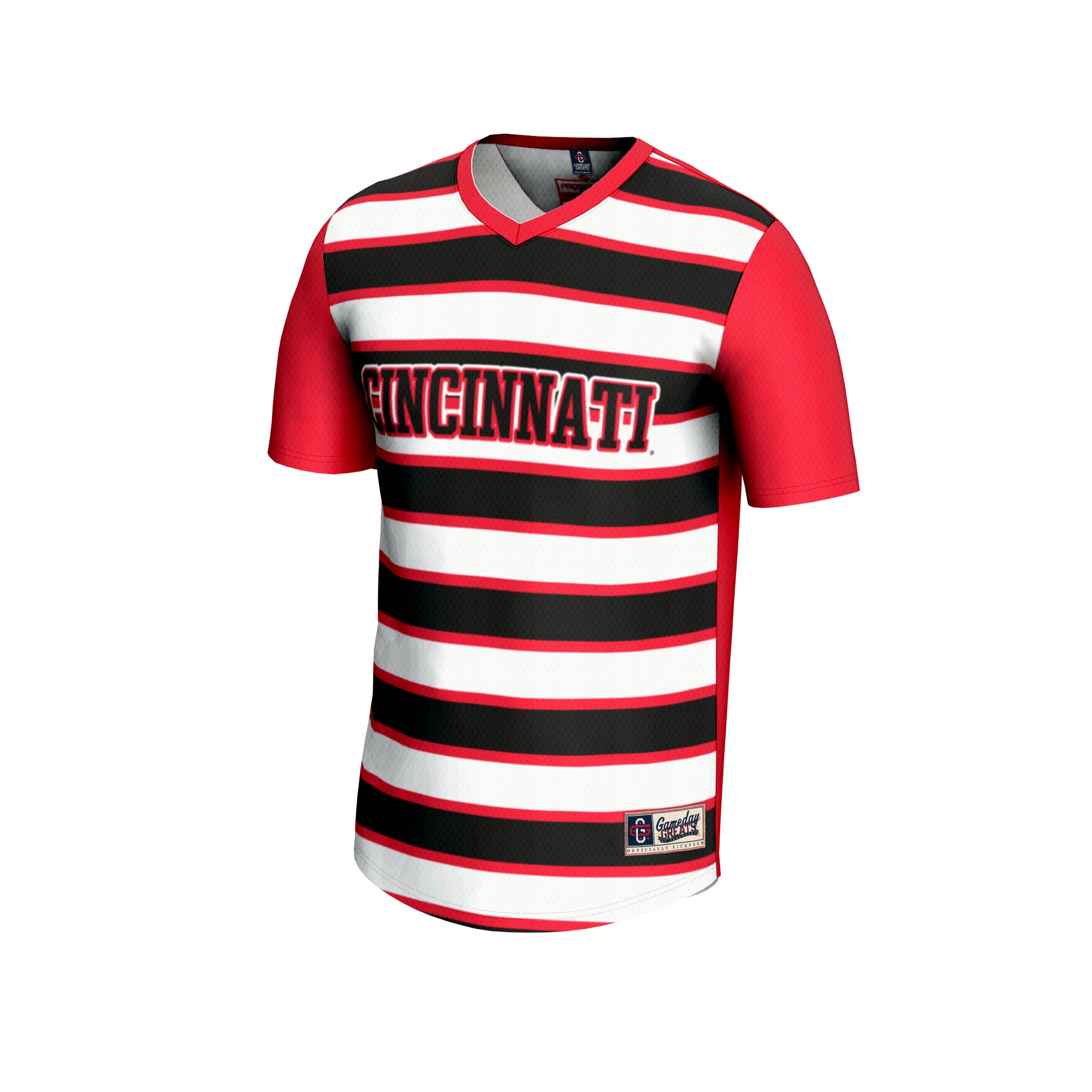 #1 Cincinnati Bearcats Youth Lightweight Soccer Fashion Jersey Red - front view