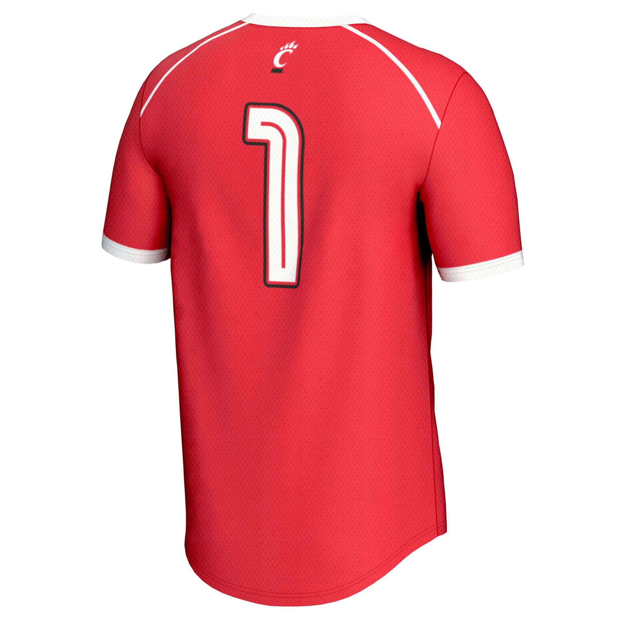 #1 Cincinnati Bearcats Unisex Lightweight Women's Lacrosse Fashion Jersey Red - back view