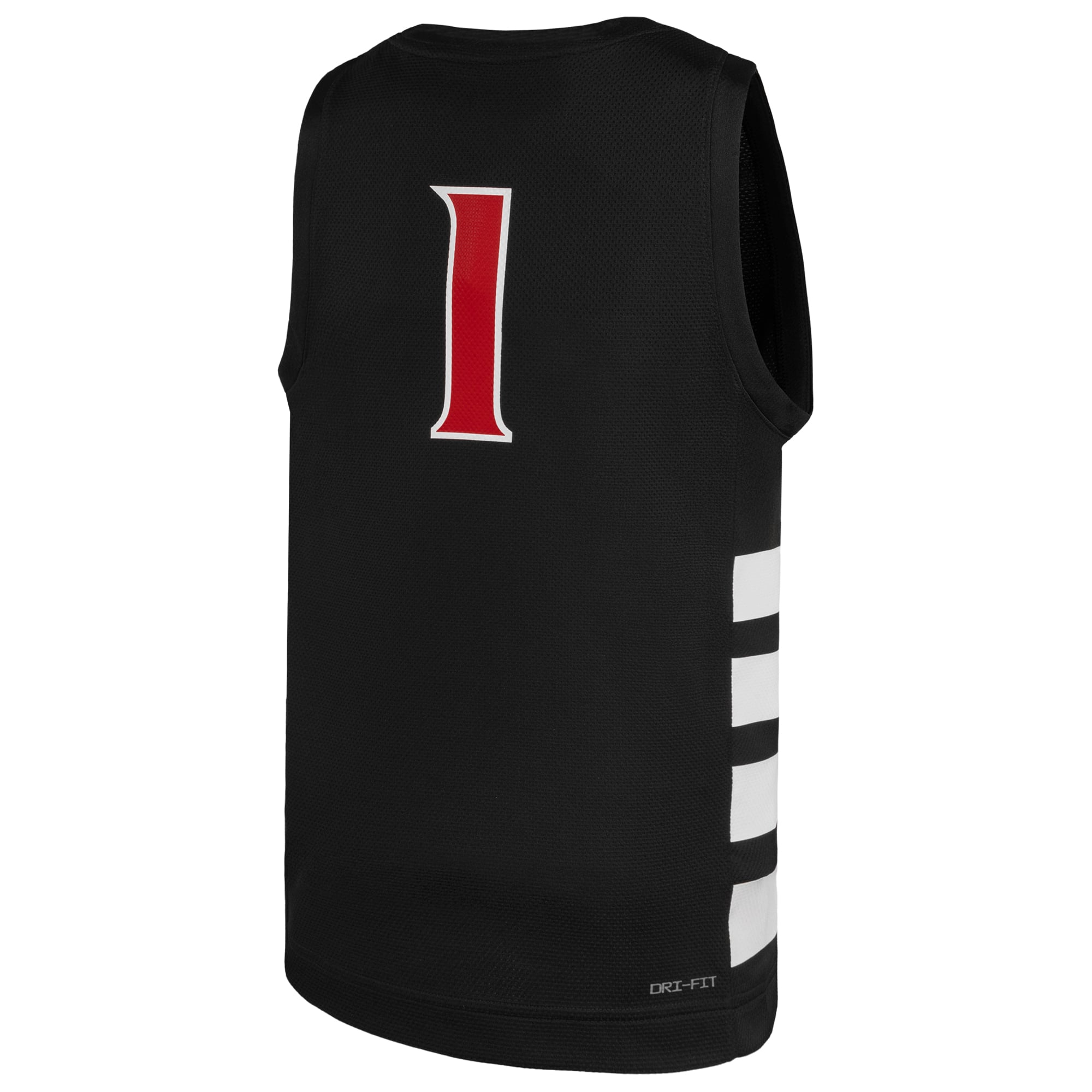 #1 Cincinnati Bearcats Youth Basketball Jersey Black - back view