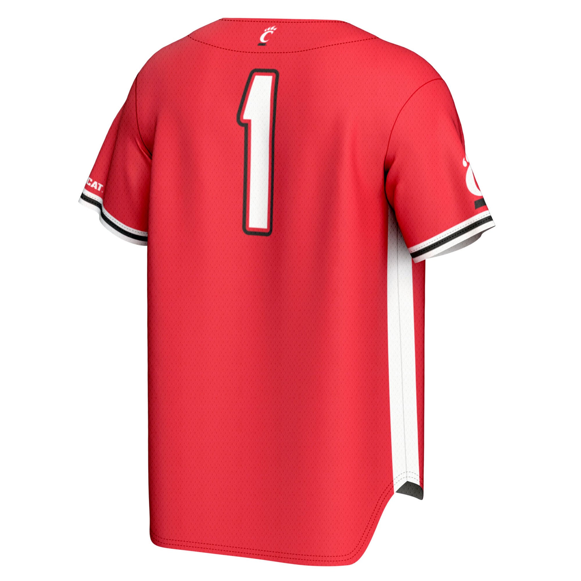 #1 Cincinnati Bearcats Youth Lightweight Baseball Fashion Jersey Red - back view