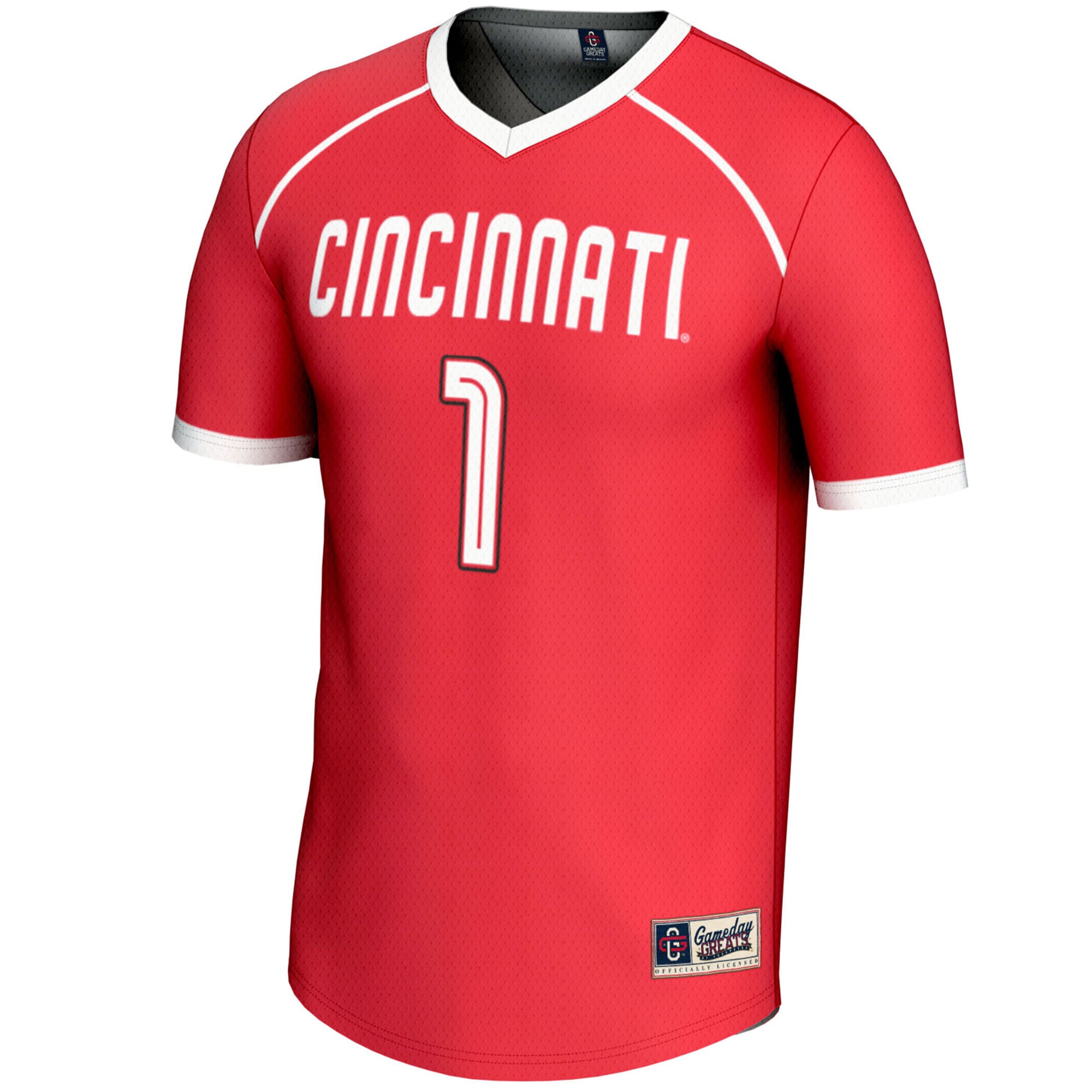 #1 Cincinnati Bearcats Youth Lightweight Women's Lacrosse Fashion Jersey Red - front view