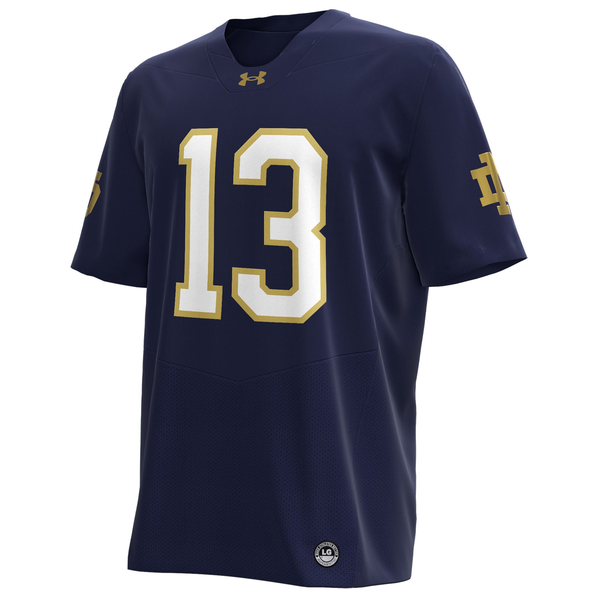 CJ Carr Notre Dame Fighting Irish Home Football Jersey Navy - front view