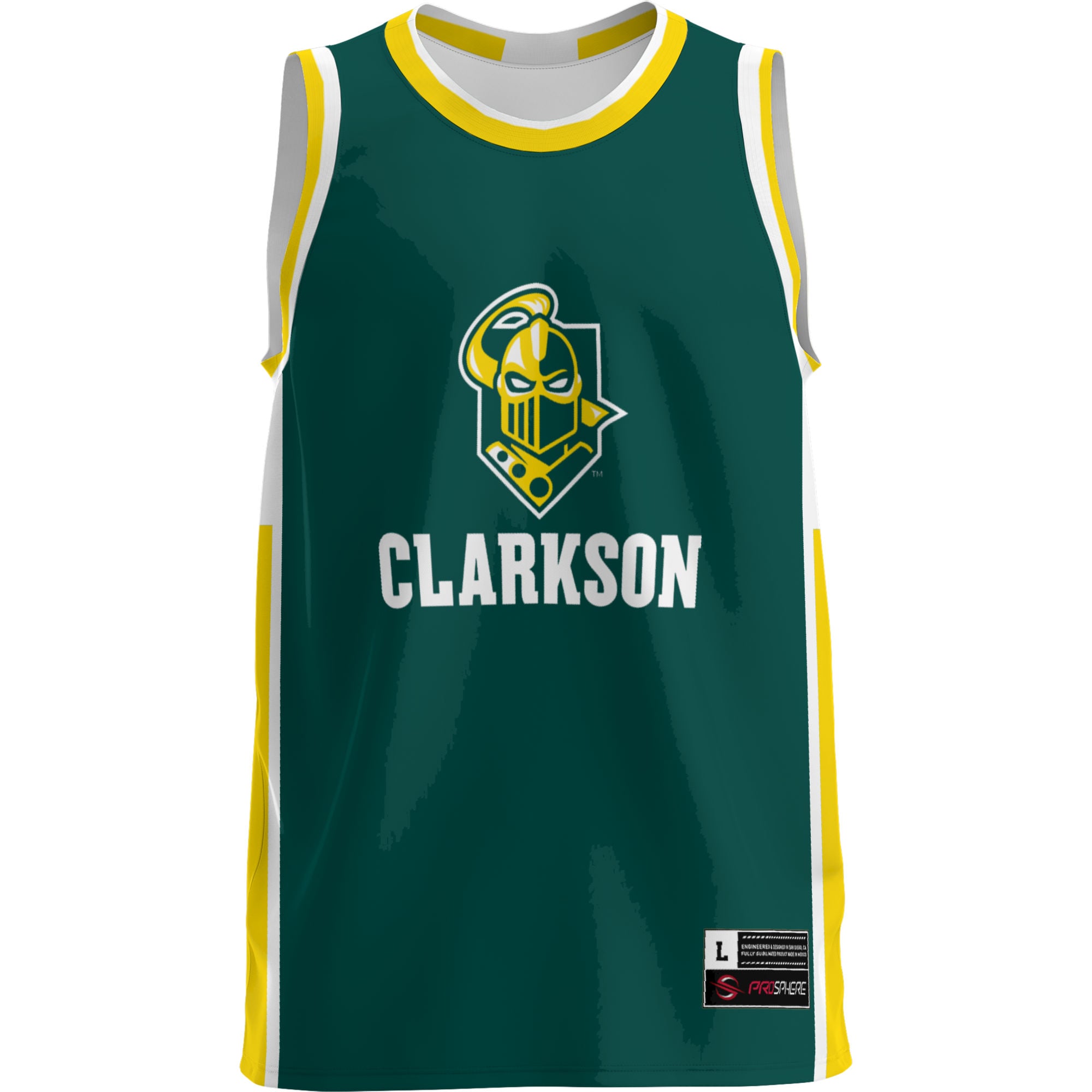 Clarkson Golden Knights Lightweight Basketball Jersey Green - front view