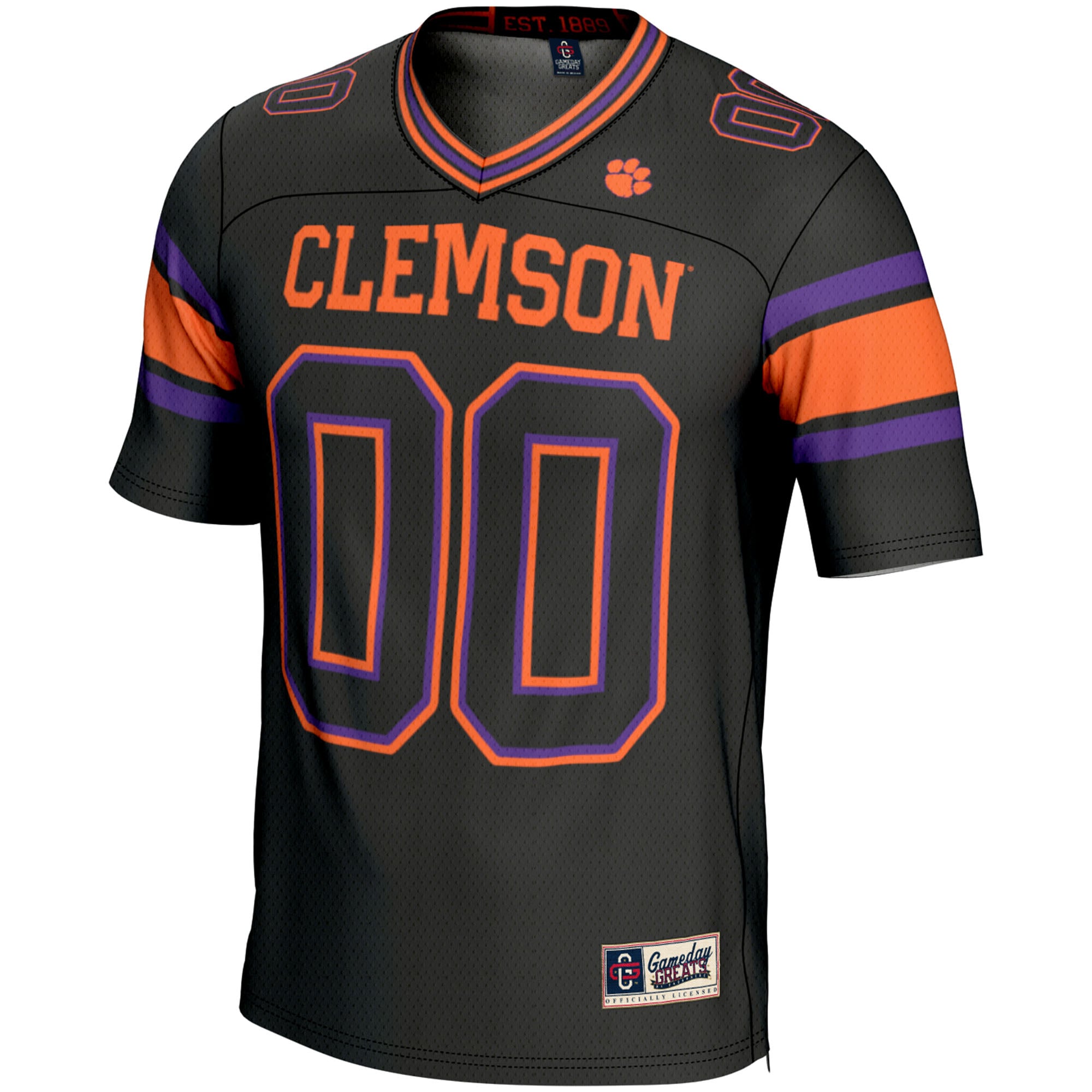 Clemson Tigers Football Jersey Black - front view