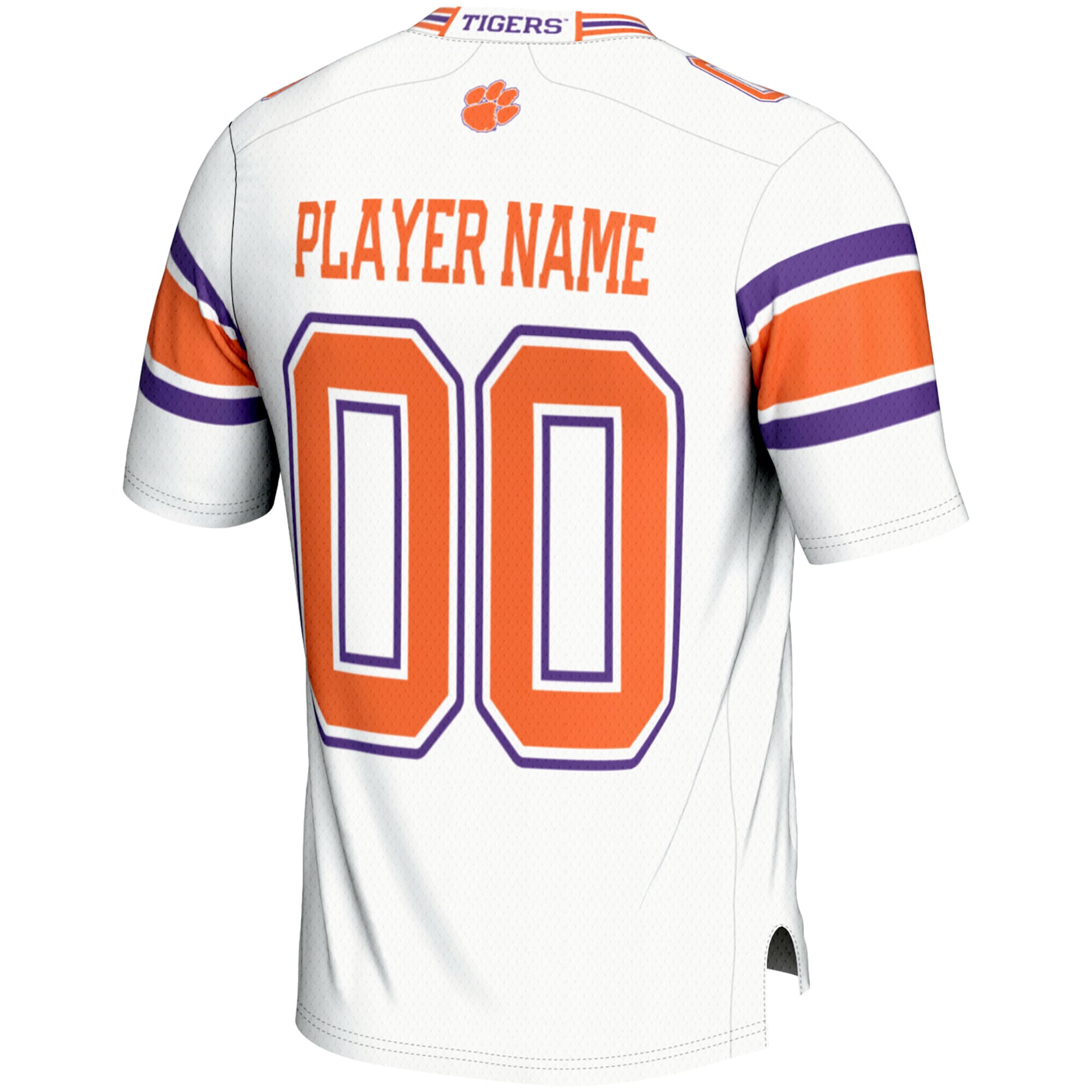 Clemson Tigers Football Jersey White - back view