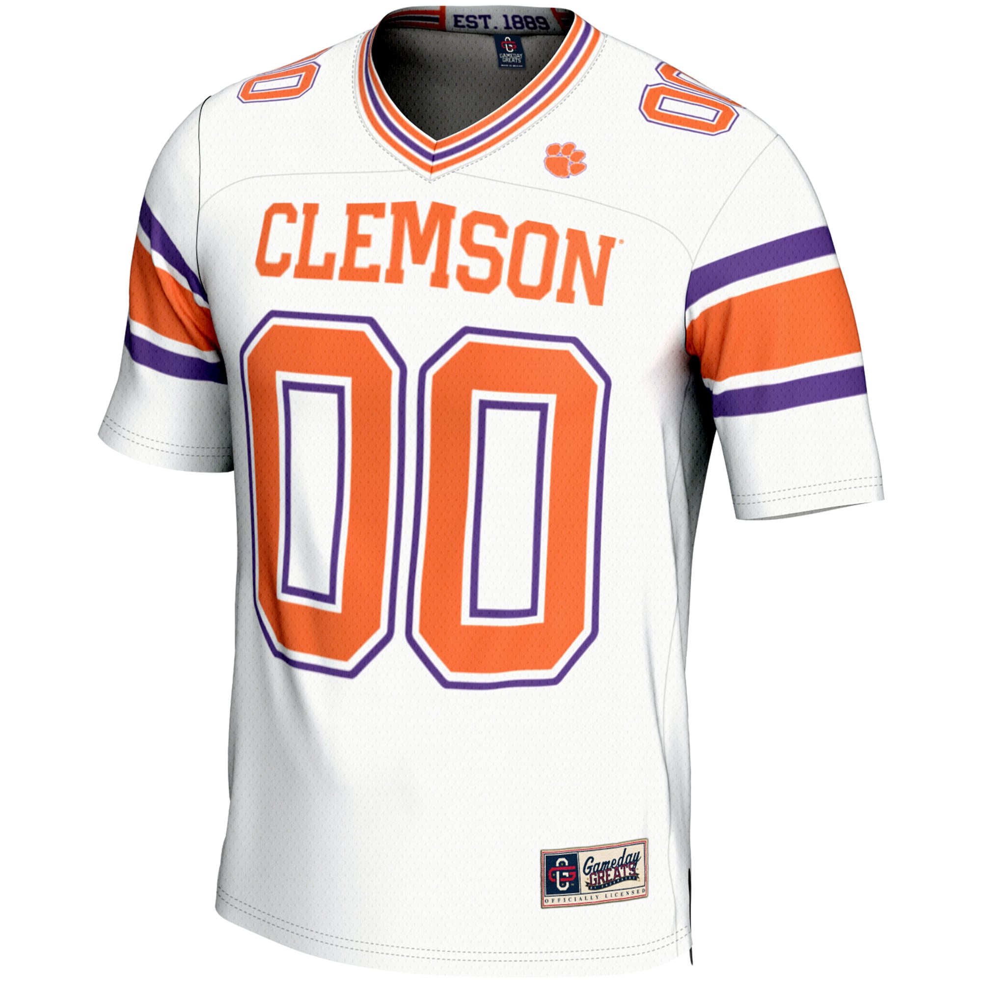 Clemson Tigers Football Jersey White - front view