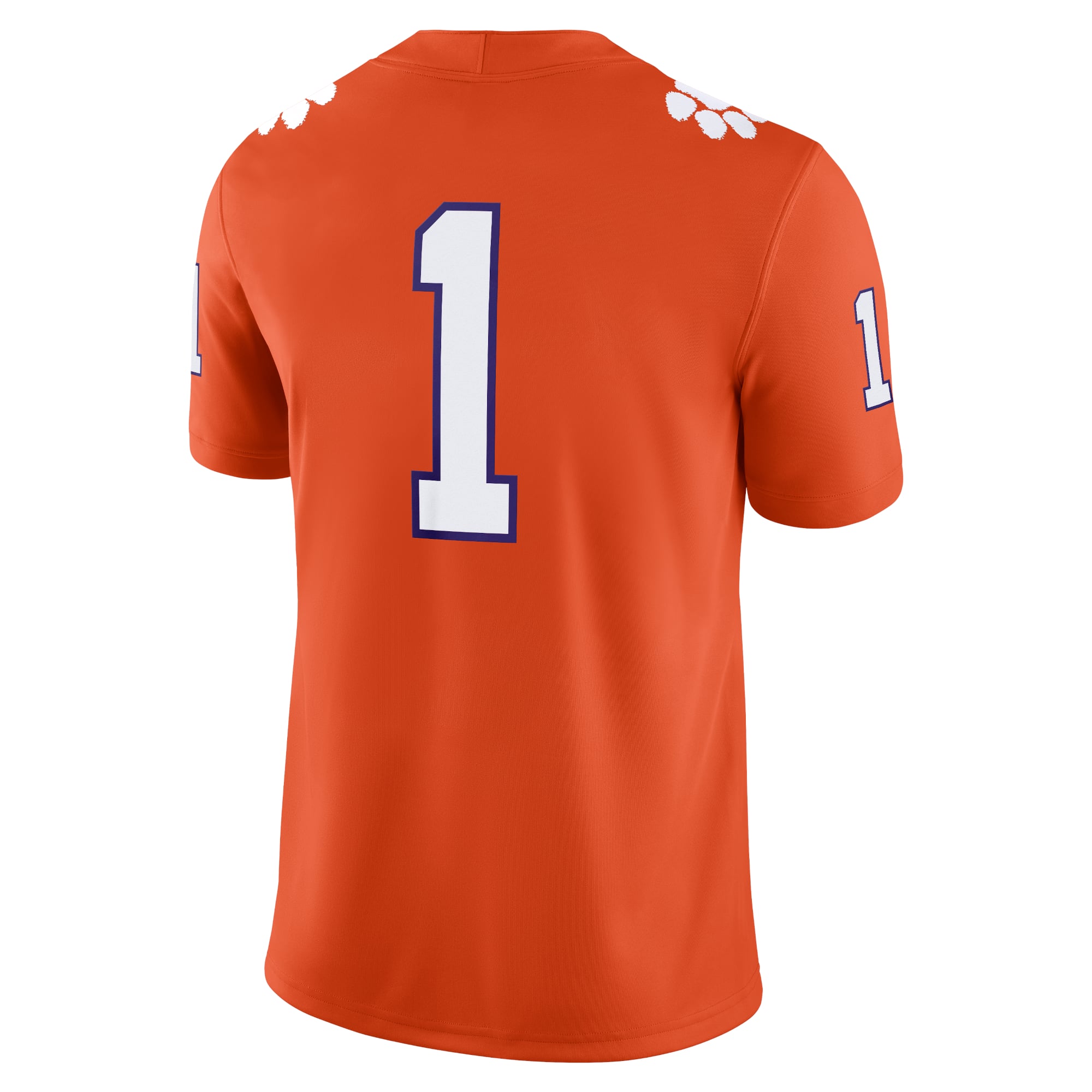 #1 Clemson Tigers Jersey Orange - back view