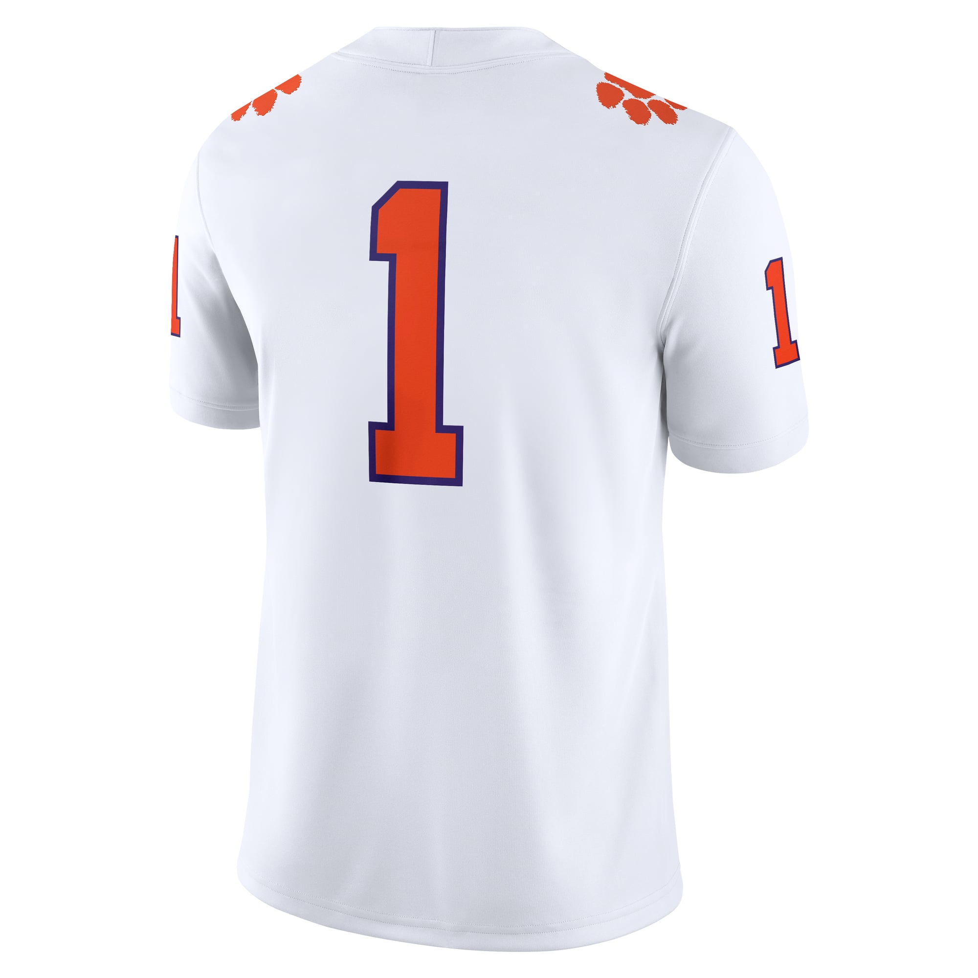 #1 Clemson Tigers Jersey White - back view