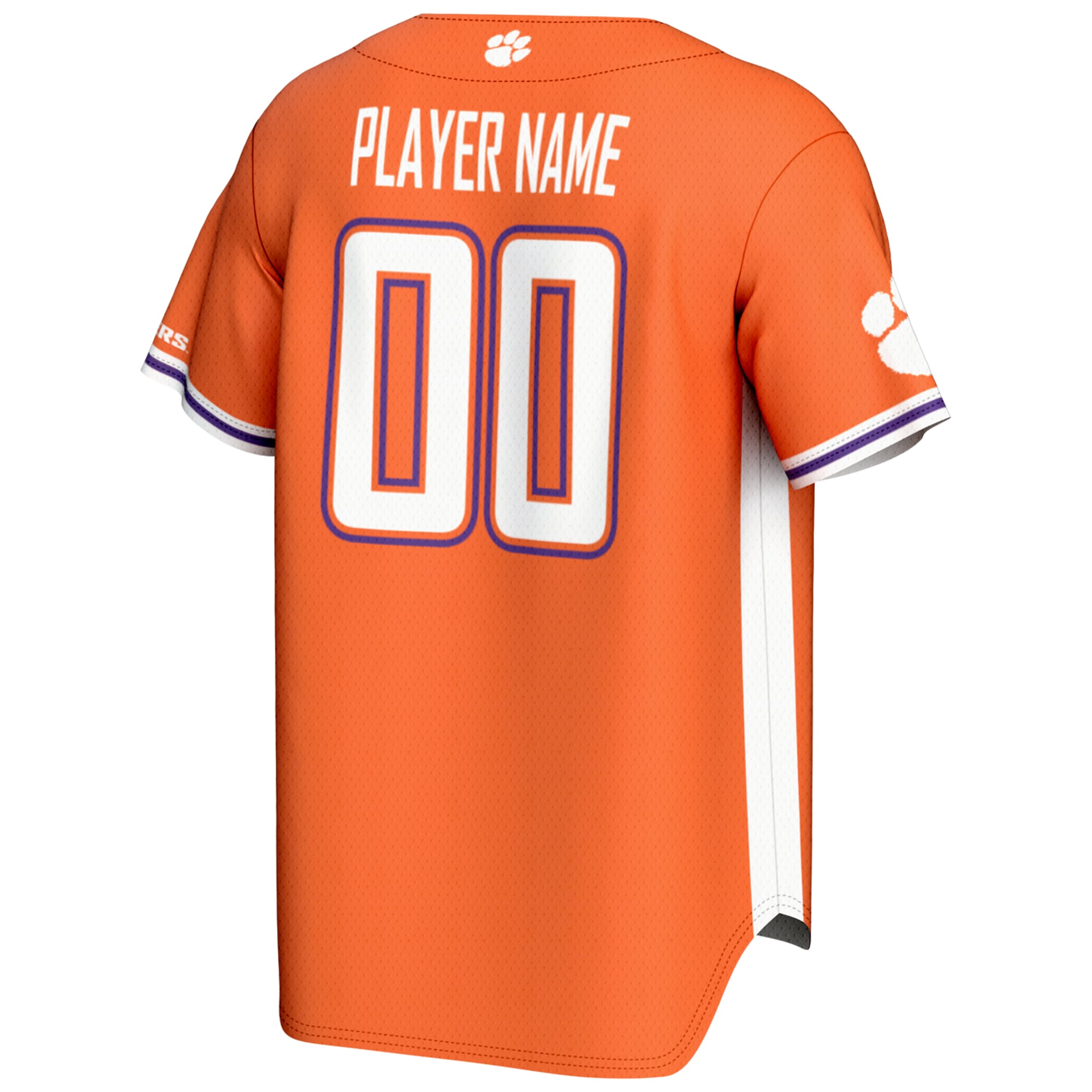 Clemson Tigers Lightweight Baseball Jersey Orange - back view