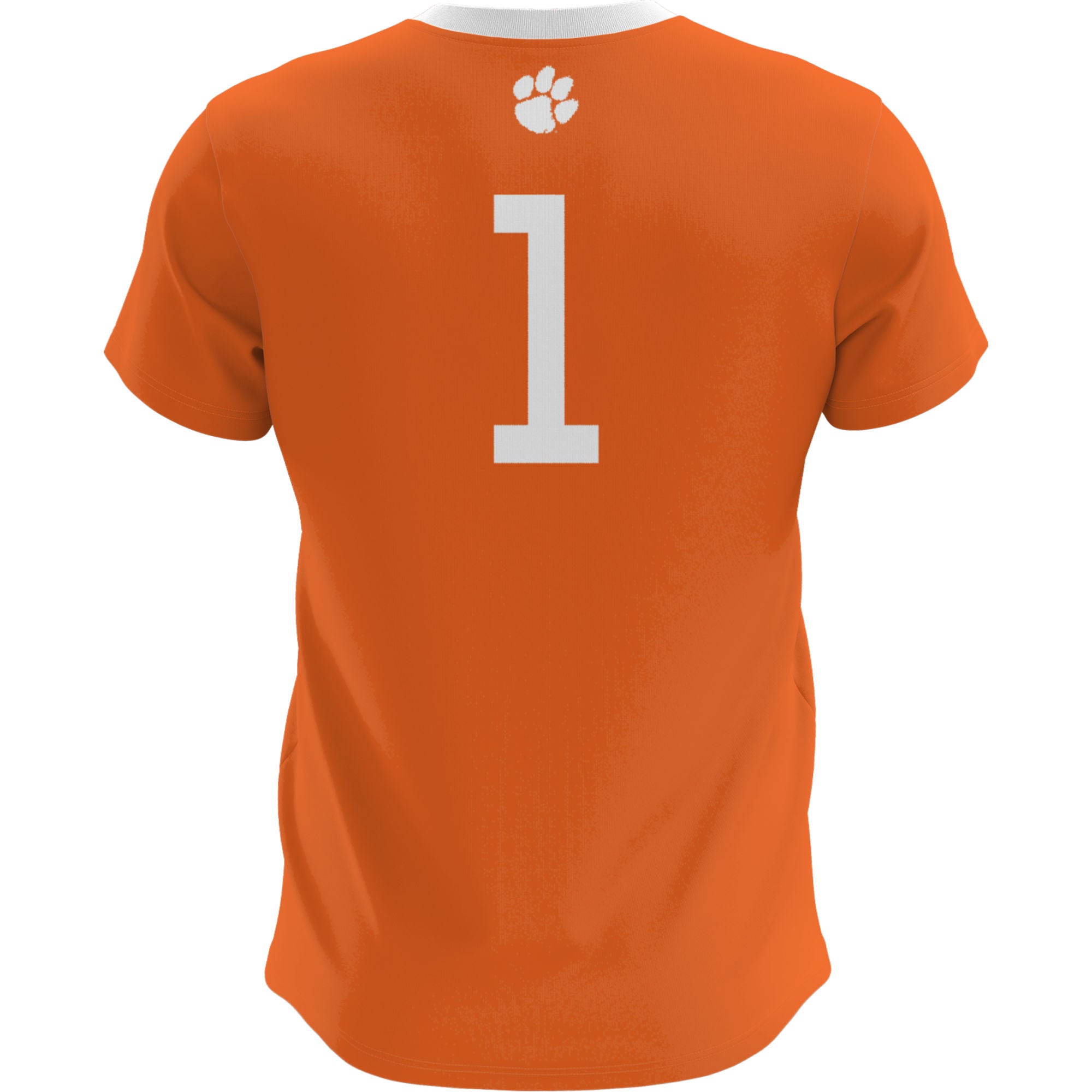 Clemson Tigers Lightweight Soccer Fashion Jersey Orange - back view