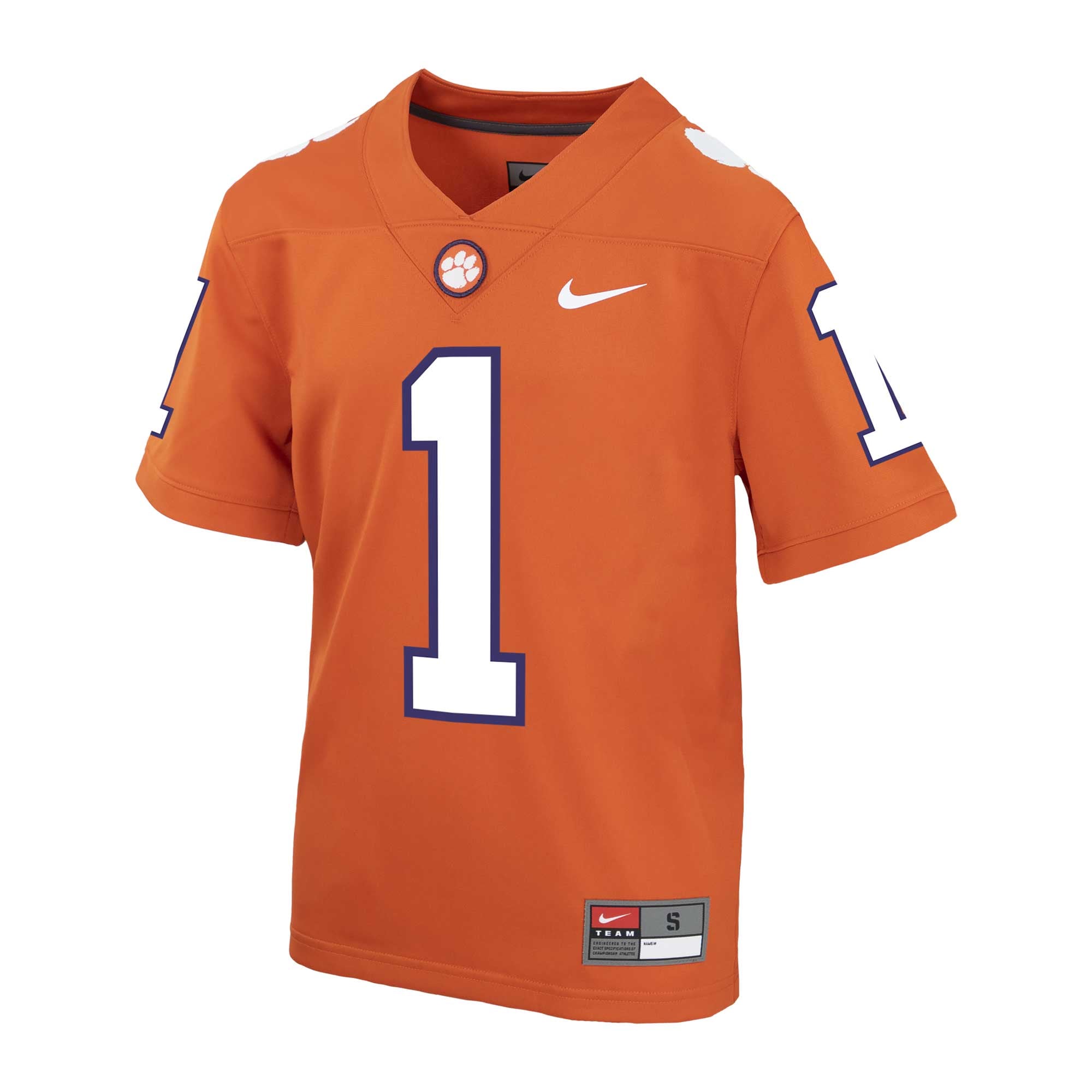 Clemson Tigers Preschool Football Jersey Orange - front view