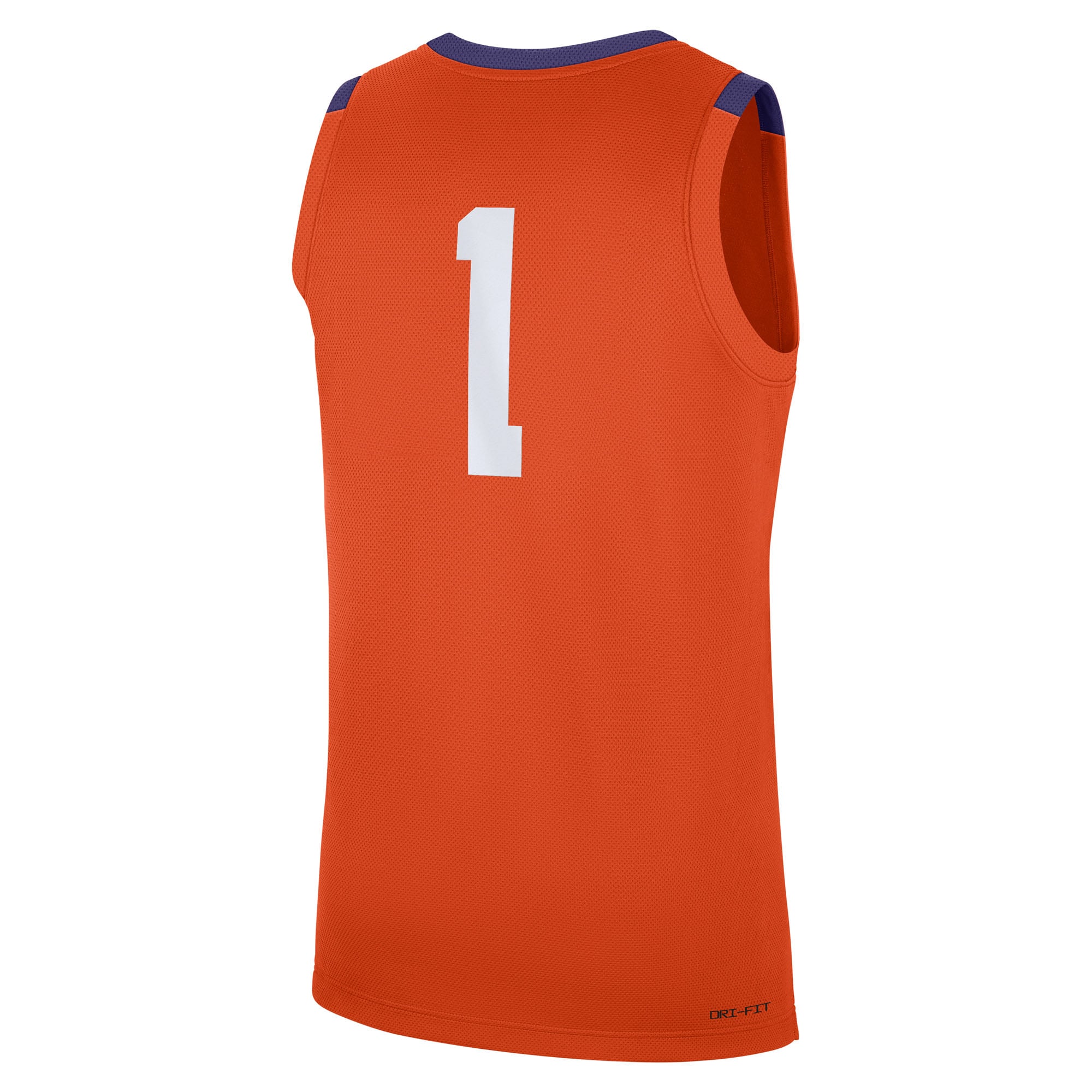 #1 Clemson Tigers Road Jersey Orange - back view