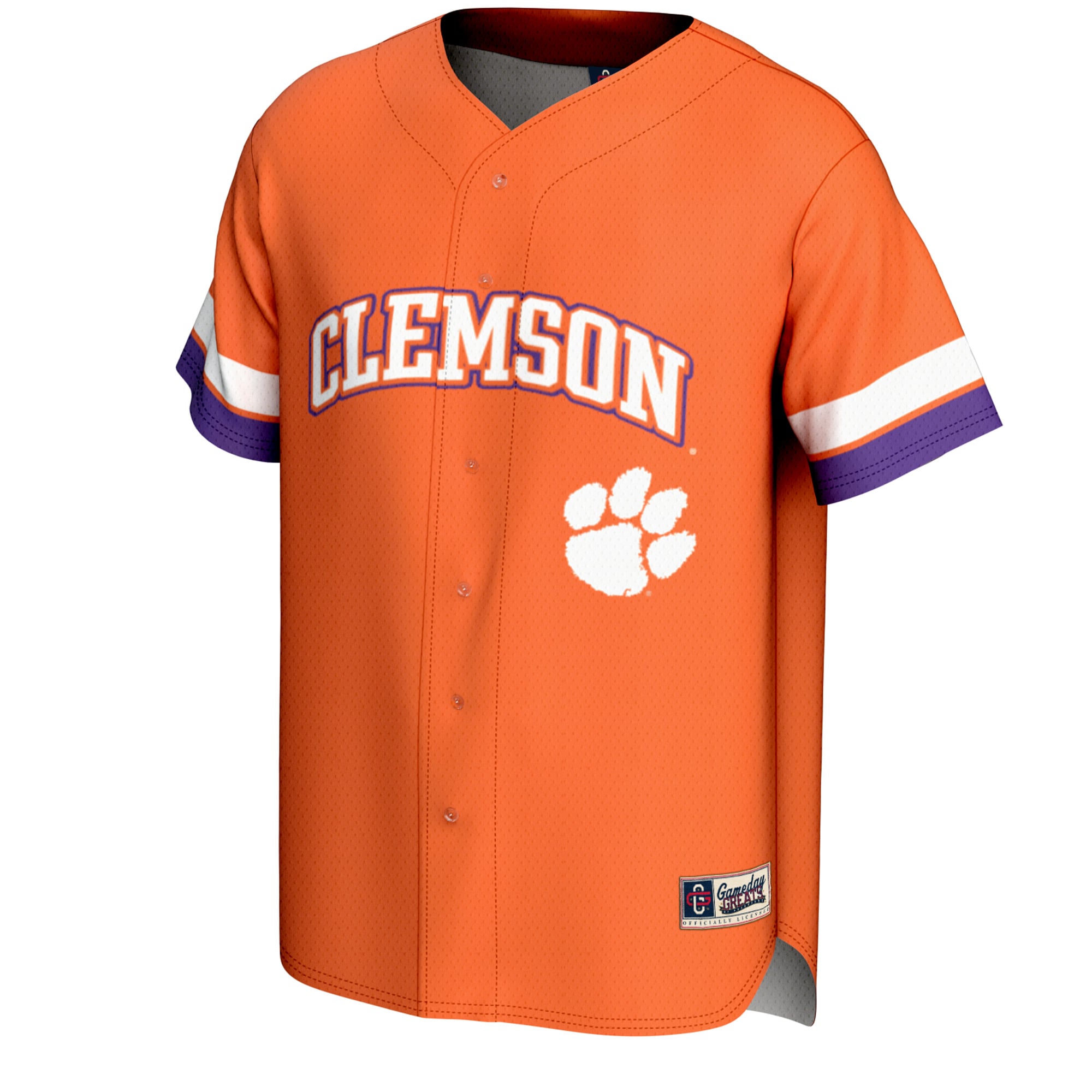Clemson Tigers Spirit Baseball Jersey Orange - front view