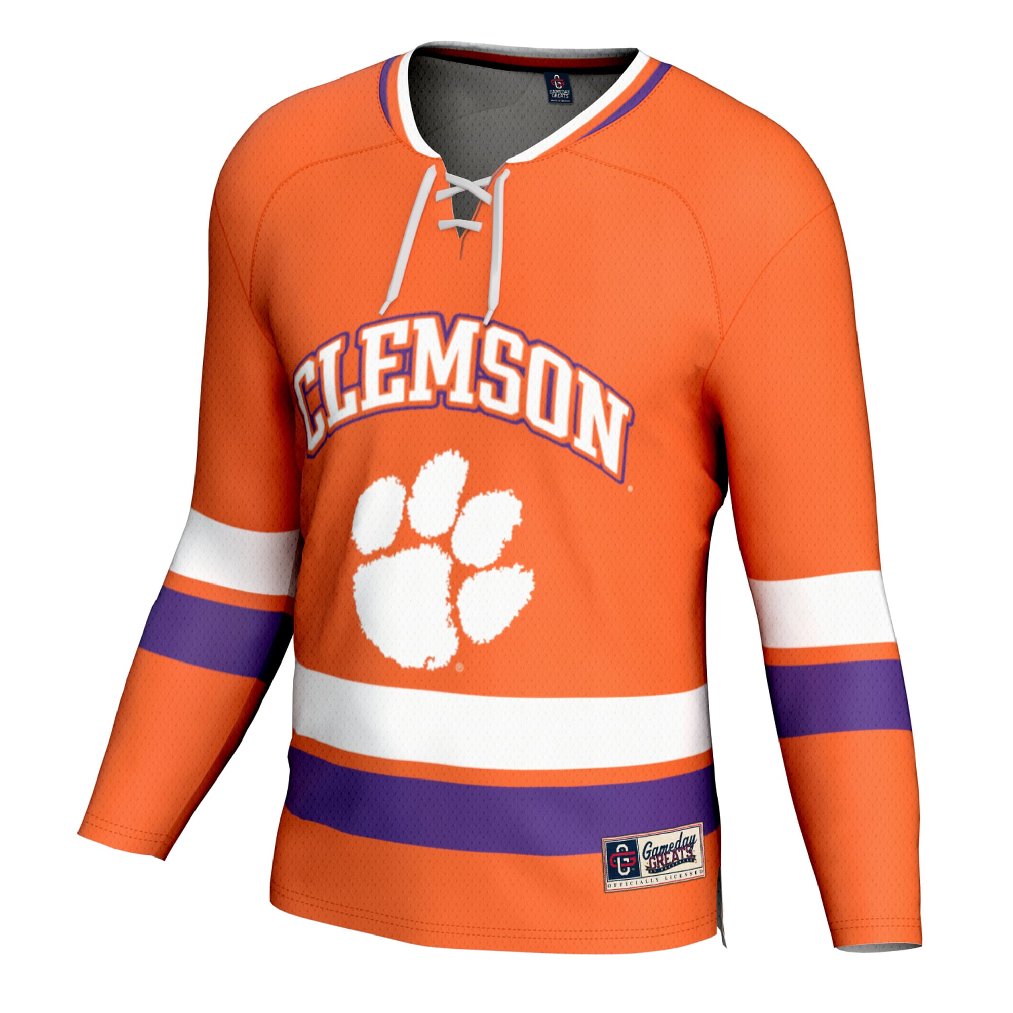 Clemson Tigers Spirit Hockey Jersey Orange - front view