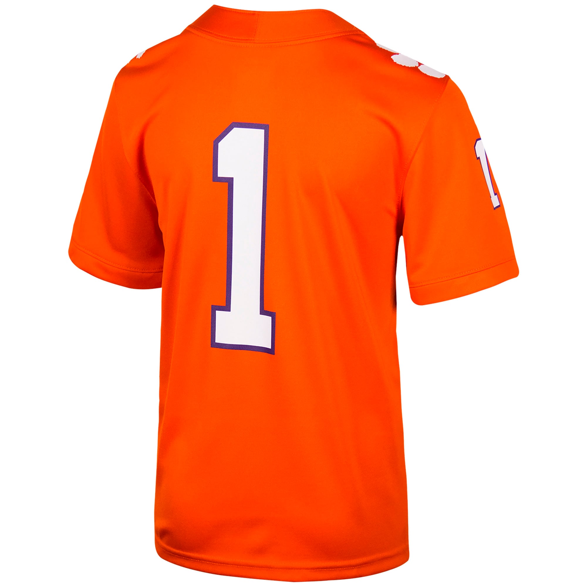 #1 Clemson Tigers Toddler Football Jersey Orange - back view