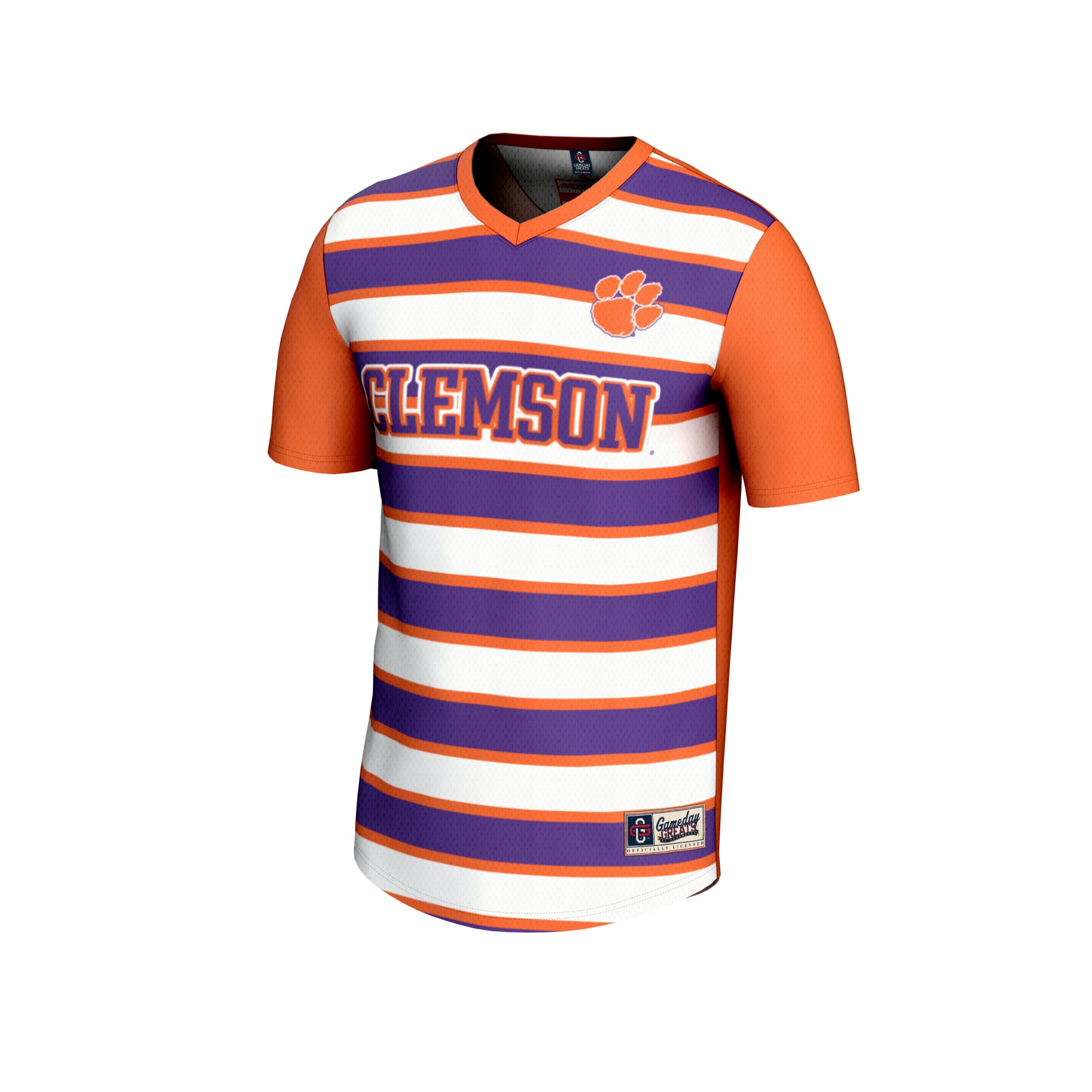 Clemson Tigers Unisex Collegiate Women's Soccer Lightweight Fashion Jersey - front view